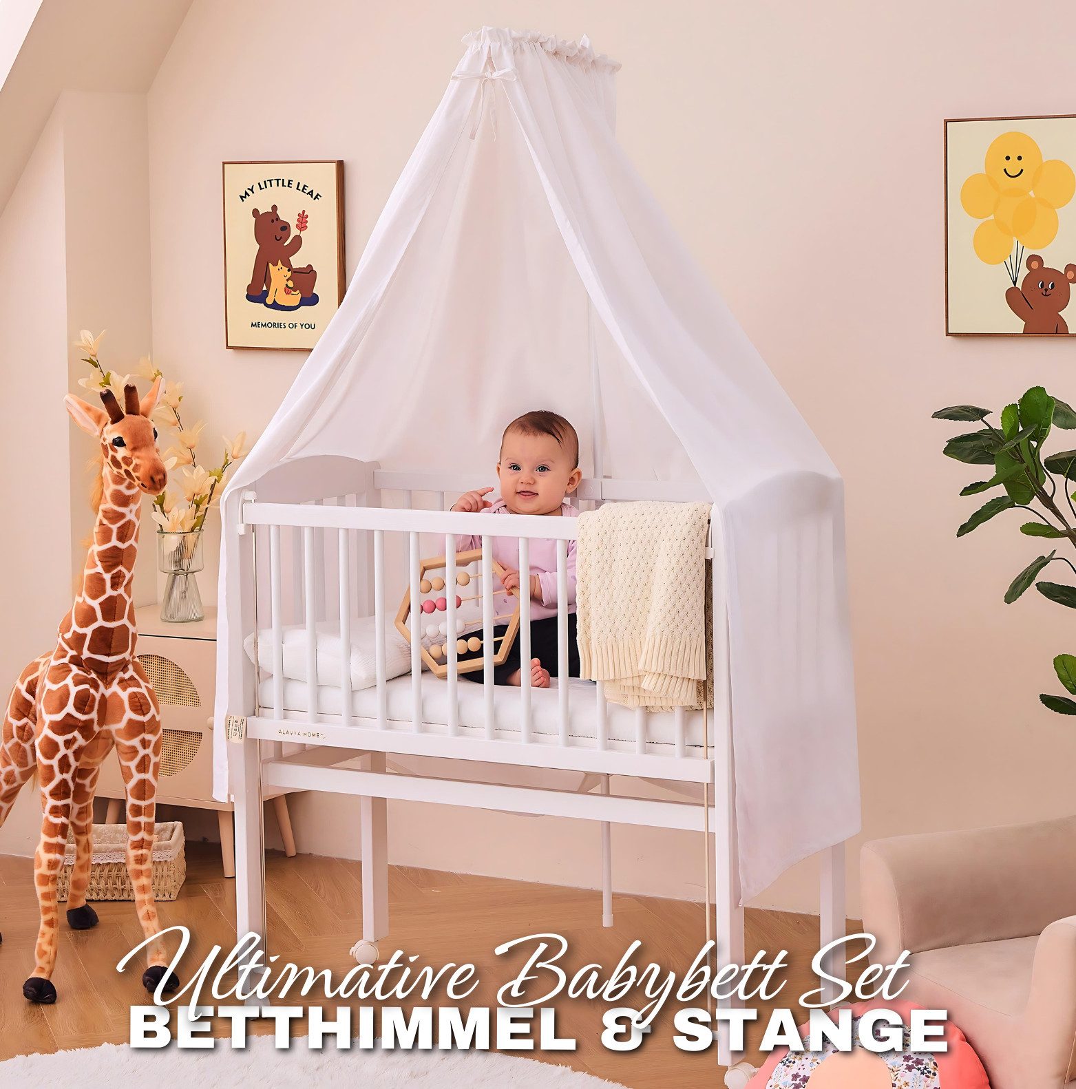 Alavya Home® Betthimmel Babybetthimmel mit Himmelstange günstig online kaufen