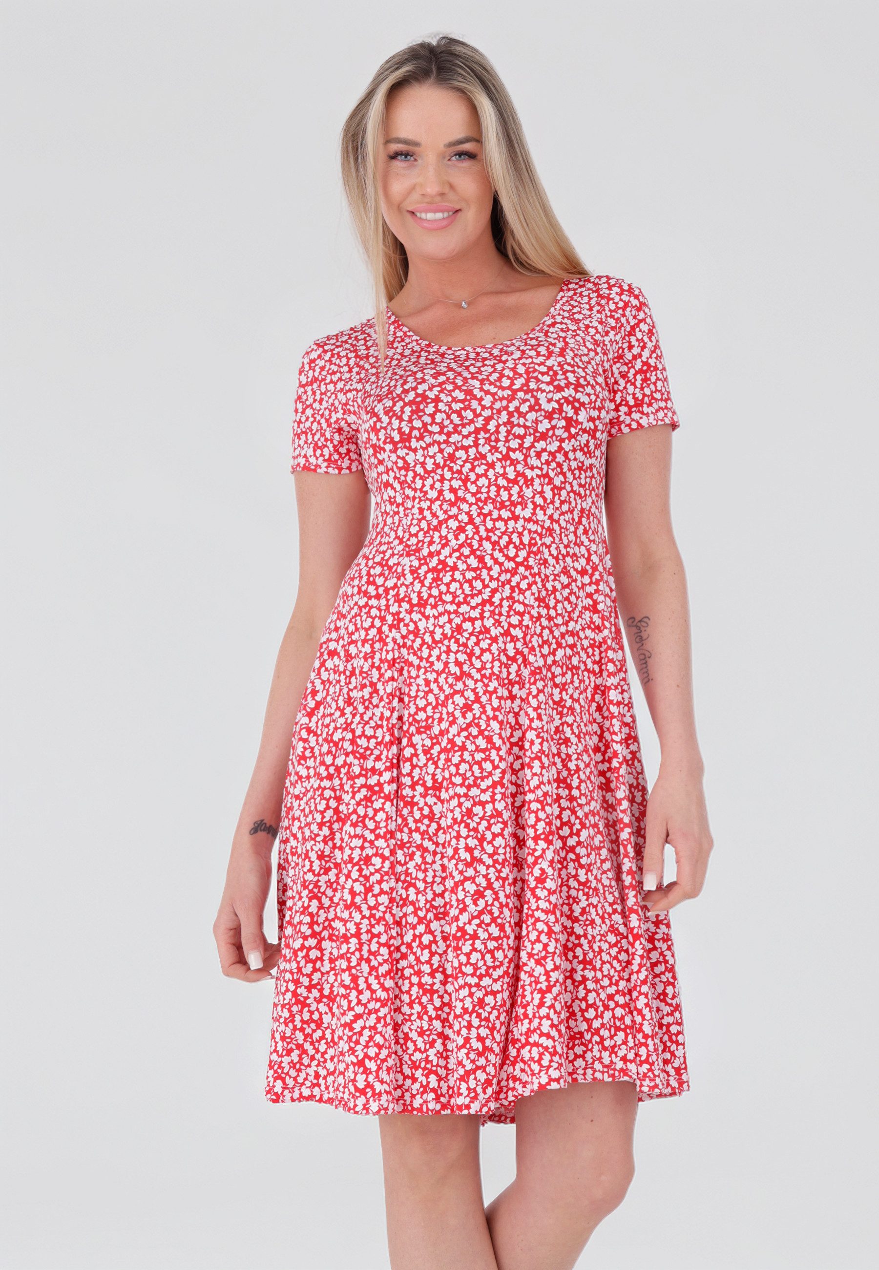YC Fashion & Style Sommerkleid Minikleid mit Blumenmuster – luftig und ausg günstig online kaufen