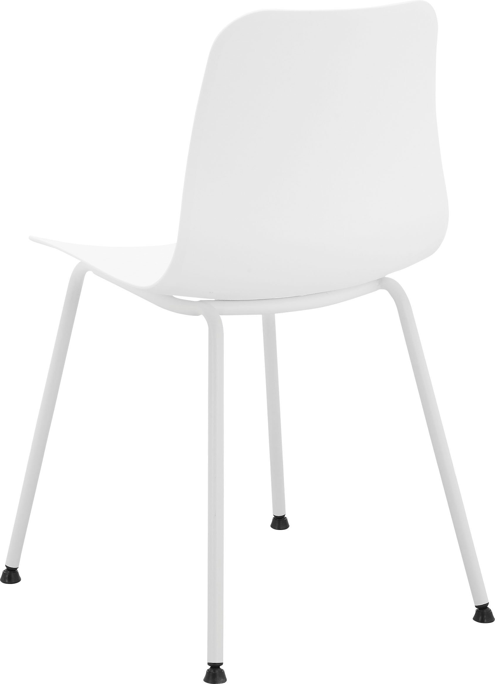 INOSIGN Esszimmerstuhl Esrange (2 erhältlich, im St), 45 aus 2er mit cm Sitzschale Set Sitzhöhe Kunststoff, weiß