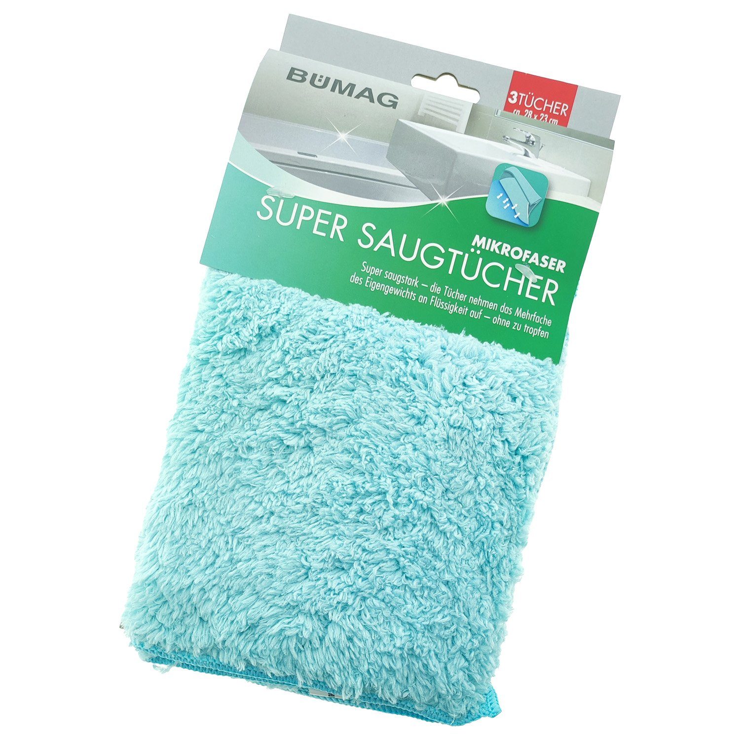 Mikrofaser Super-Saugtuch, 3 Stück Reinigungstücher