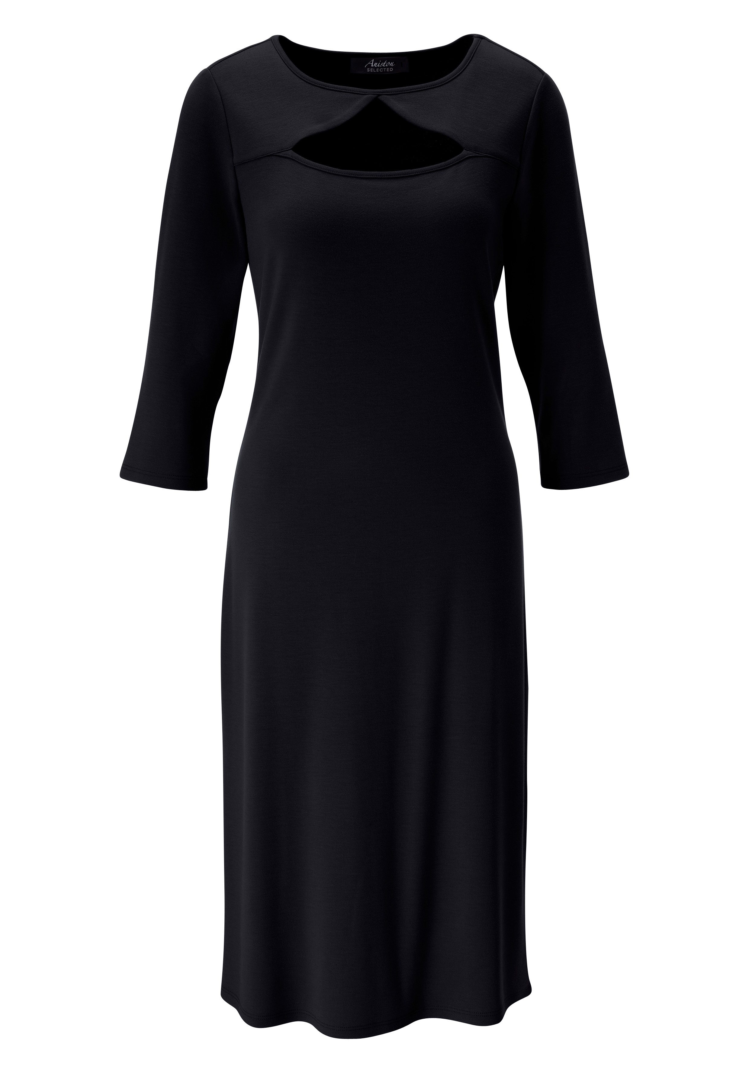 Aniston SELECTED Shirtkleid großzügiger Cut-Out am Rundhalsausschnitt - NEUE KOLLEKTION – Bild 5 von 5