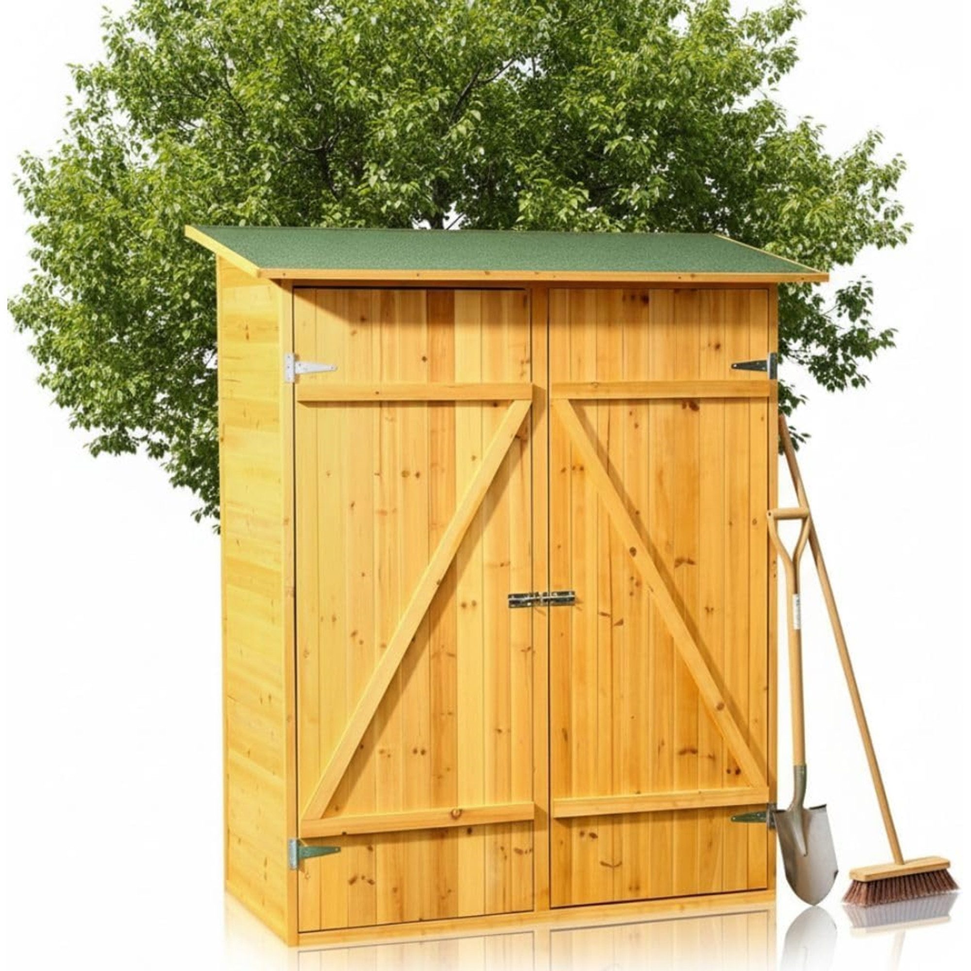 Mucola Gerätehaus Gerätehaus Geräteschuppen Gartenschrank Geräteschrank Holz Gartenhaus, BxT: 140x75 cm, (Stück, Premium-Gartenschrank), Witterungsbeständig