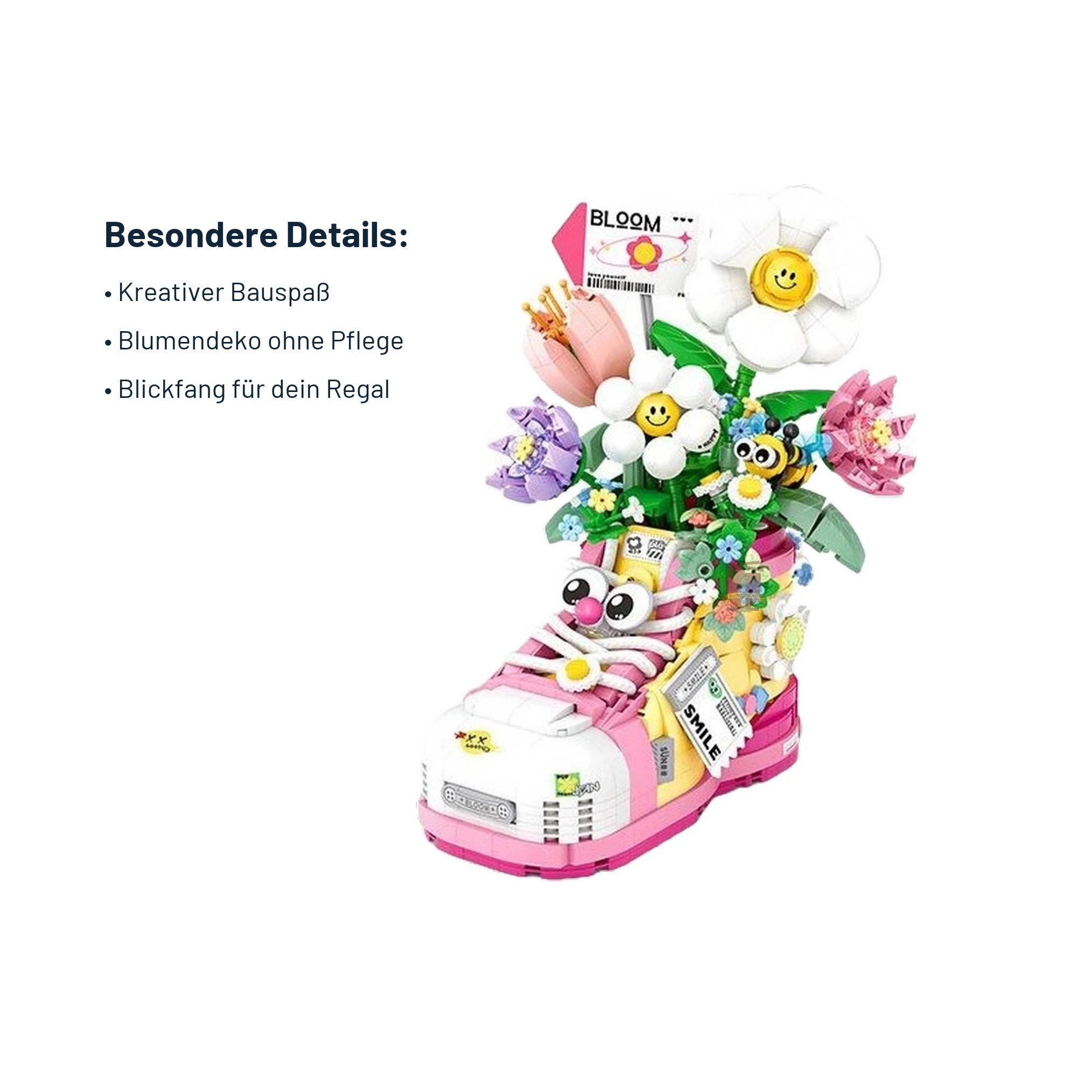 Loz Blumen im Stiefel - Mini-Klemmbausteine (LOZ 1351) Spielbausteine – Bild 4 von 5