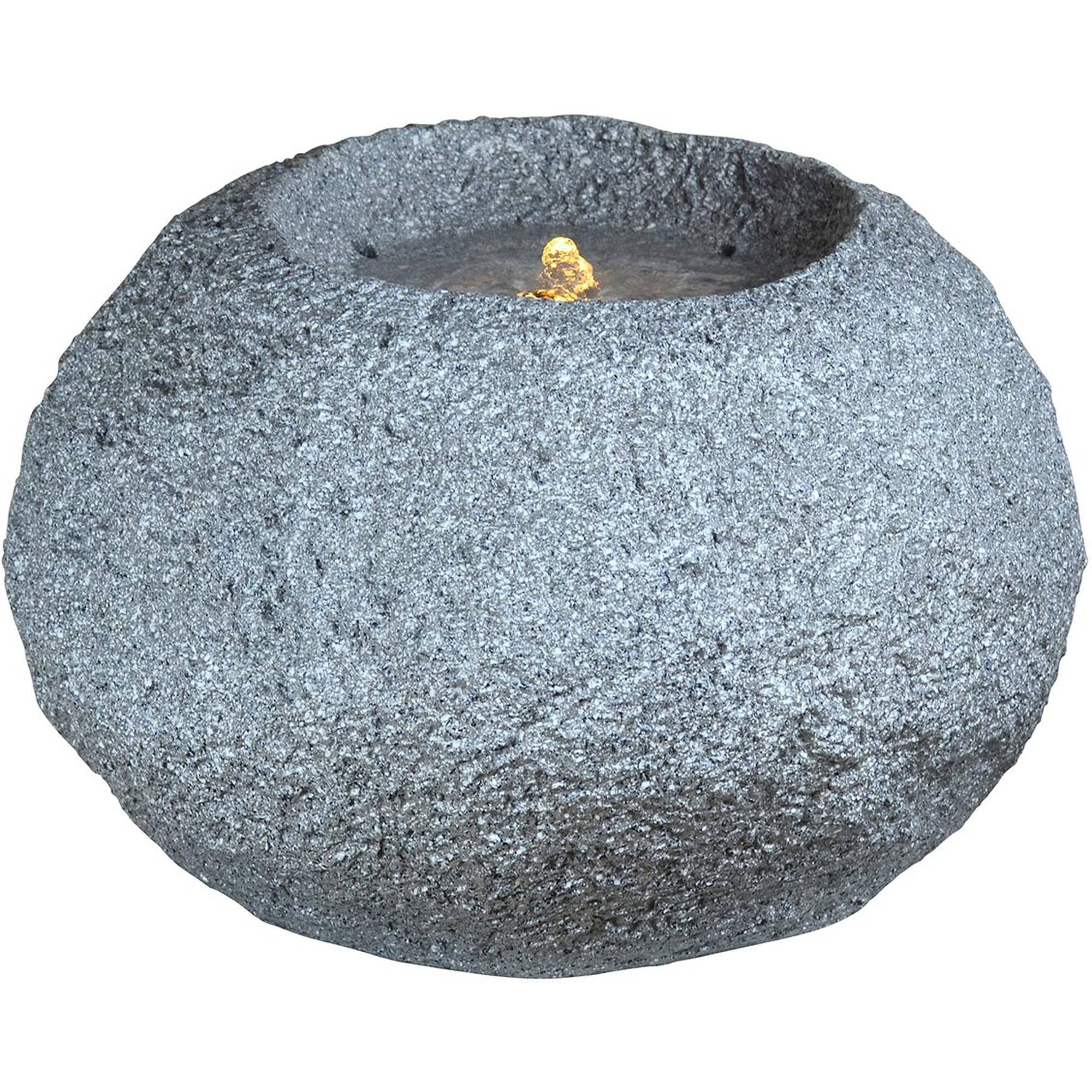 Heissner Gartenbrunnen Heissner Gartenbrunnen Grey Rock LED, (KomplettSet)