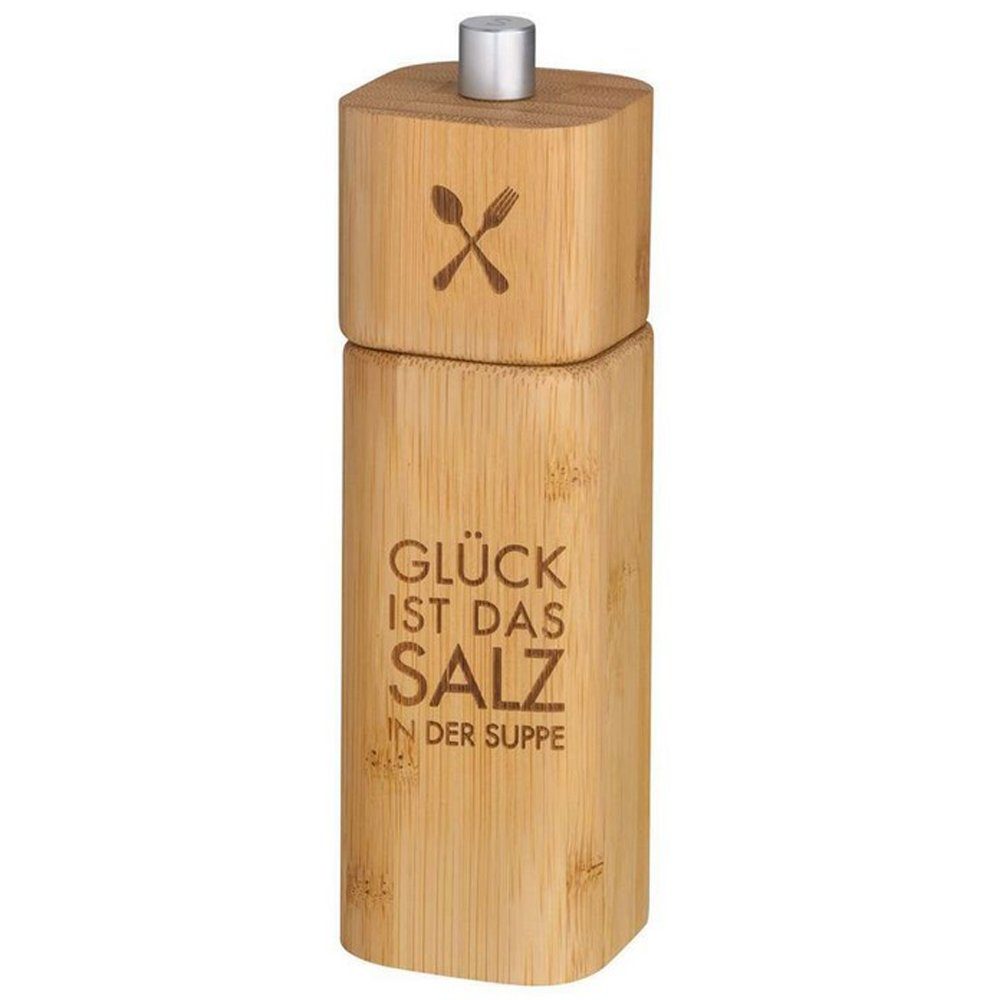 Salz- / Pfefferstreuer Räder Salzmühle GLÜCK Bambus