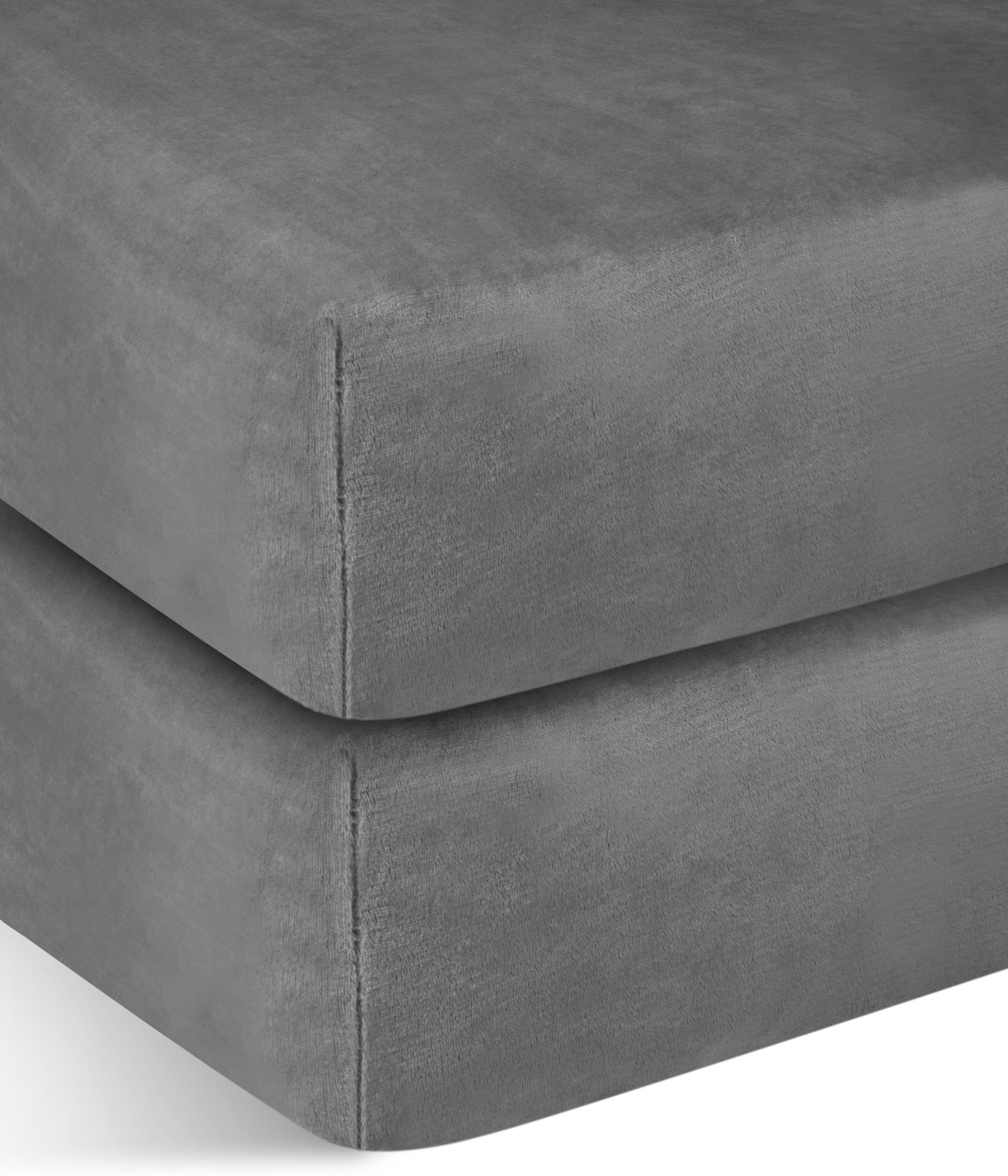 Aspero Bettlaken 2 Flanell-Spannbettlaken PERPIGNAN, Flanell, Gummizug: run günstig online kaufen