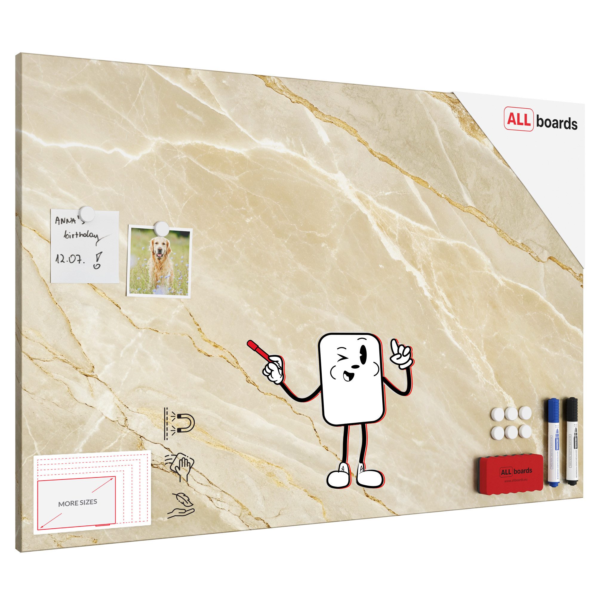 ALLboards Magnettafel METALboards Metallische Magnettafel