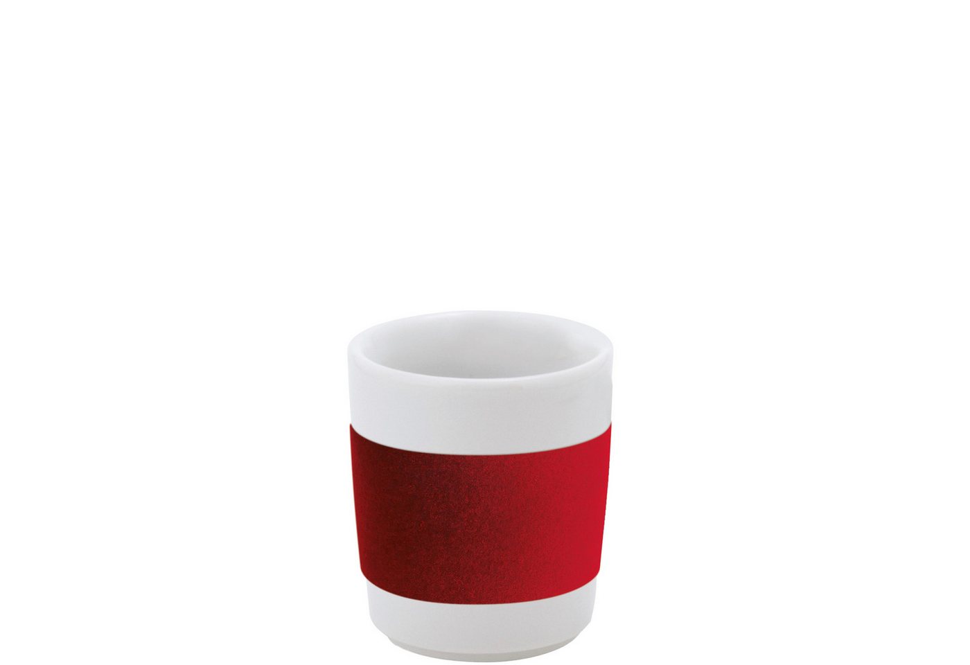 KAHLA Becher touch! henkelloser Becher mit Samt-Banderole, 1-tlg., Porzellan, Made in Germany