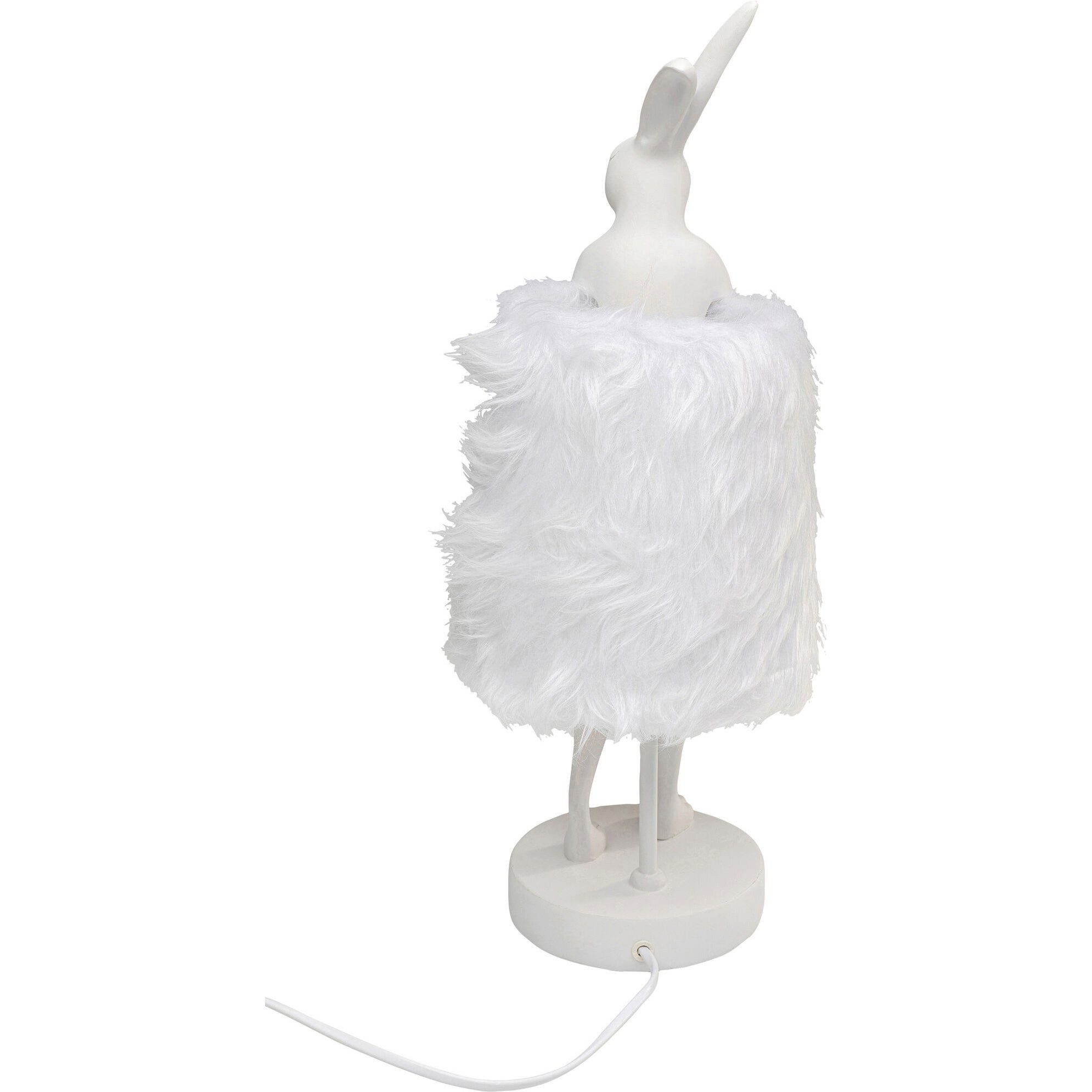 Kare Design Tischleuchte Animal Rabbit Fur, Ein-/Ausschalter, ohne Leuchtmittel, Fell-Optik
