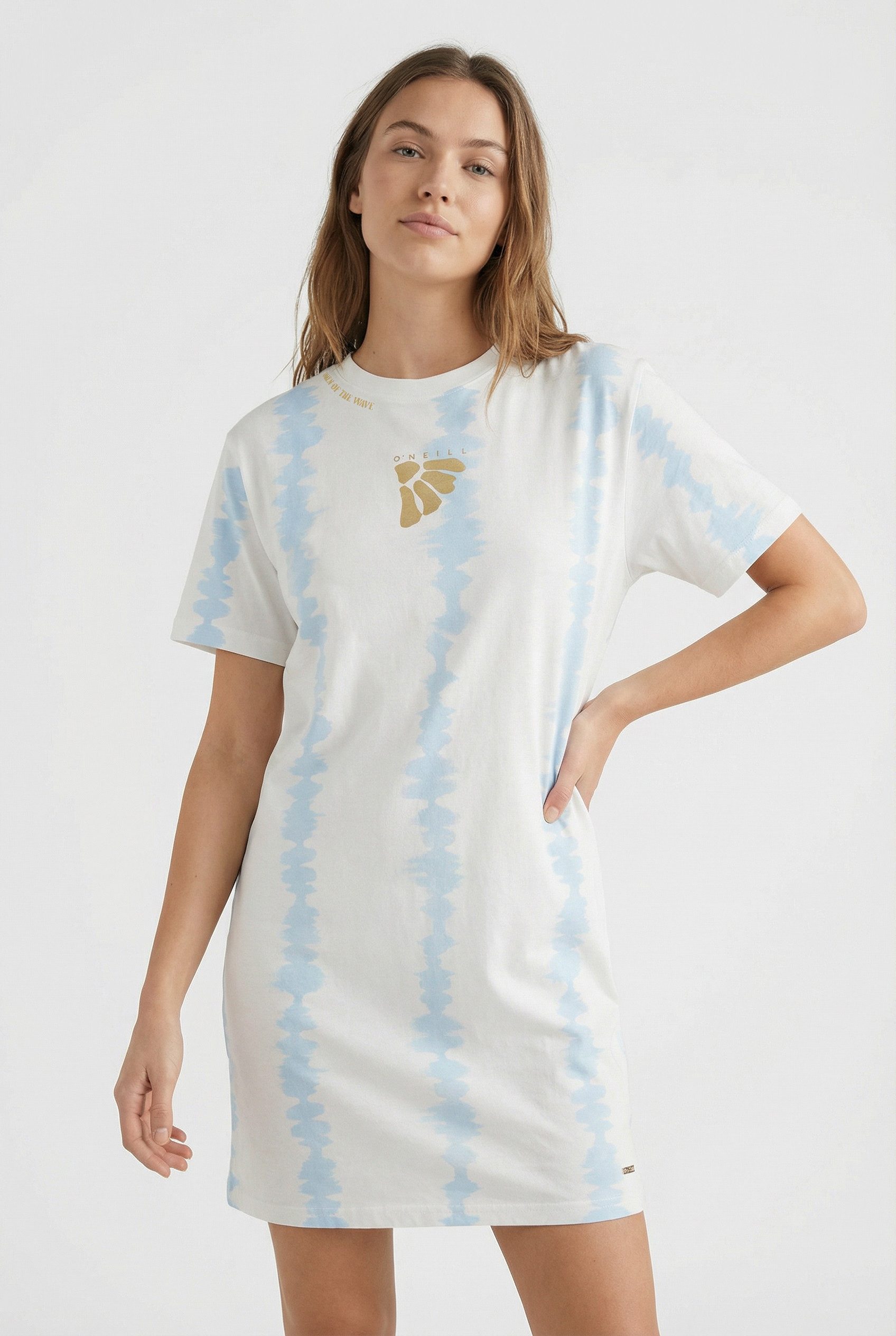 O'Neill Shirtkleid WOTW T-SHIRT DRESS sportlicher Stil, aus enzymgewaschenem Jersey, locker geschnitten