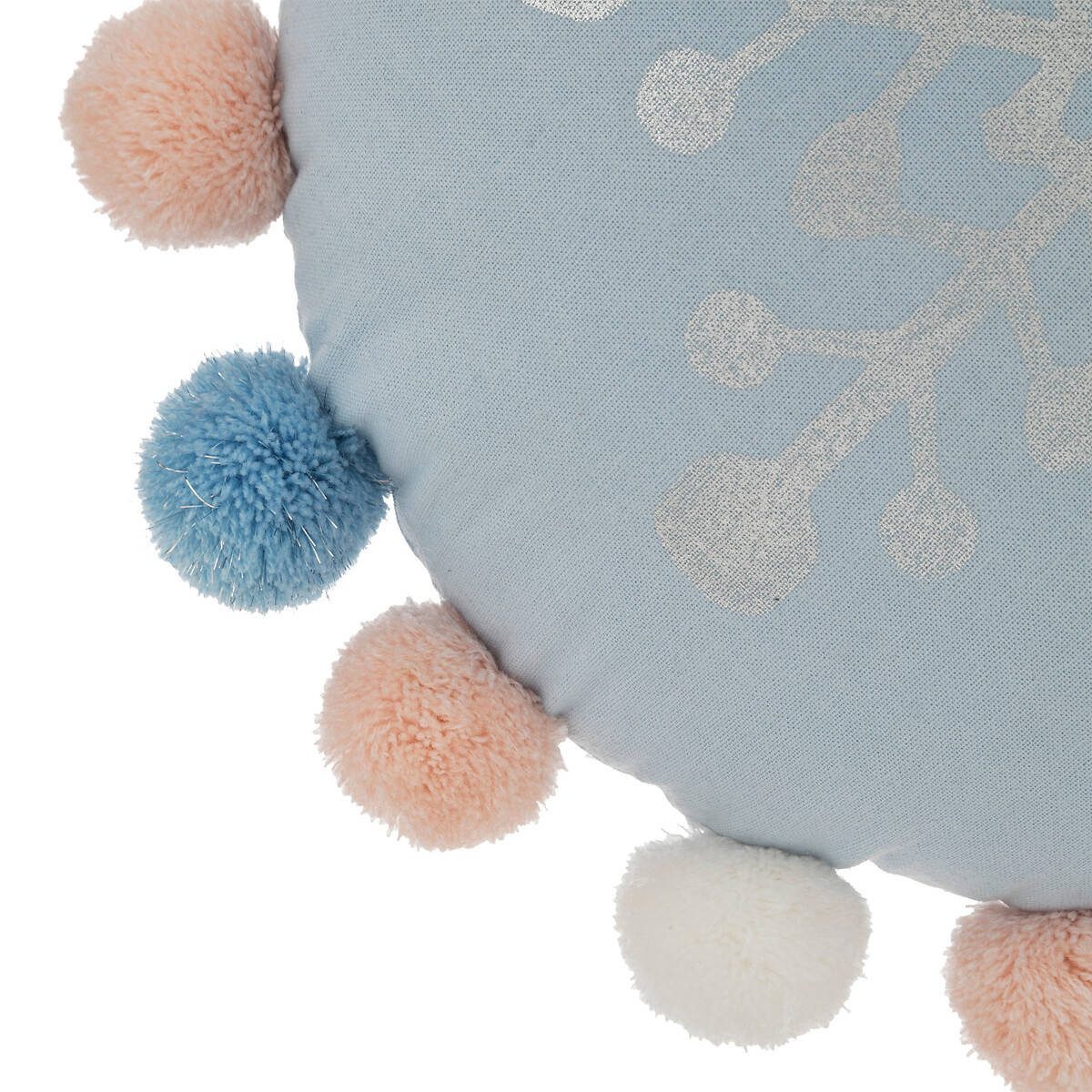 Atmosphera Créateur d'intérieur Dekokissen Dekokissen mit Pompons HIVER, rund – Bild 3 von 3