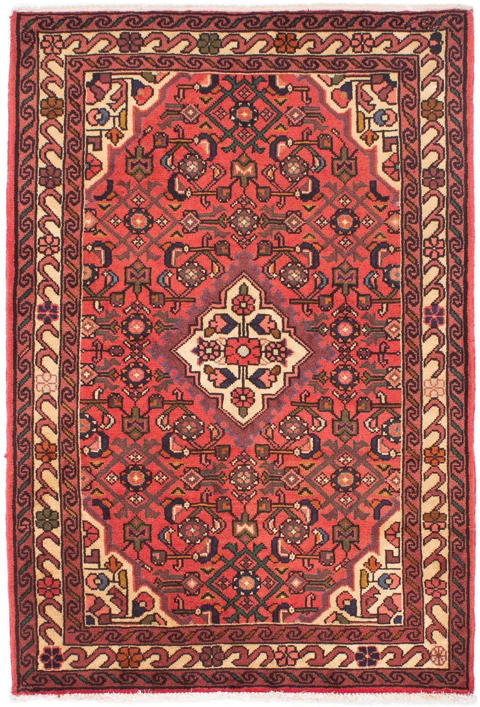 Orientteppich Perser - - mm, Einzelstück rechteckig, morgenland, mit 103 - Nomadic Zertifikat 10 Handgeknüpft, x rot, Wohnzimmer, Höhe: 150 cm