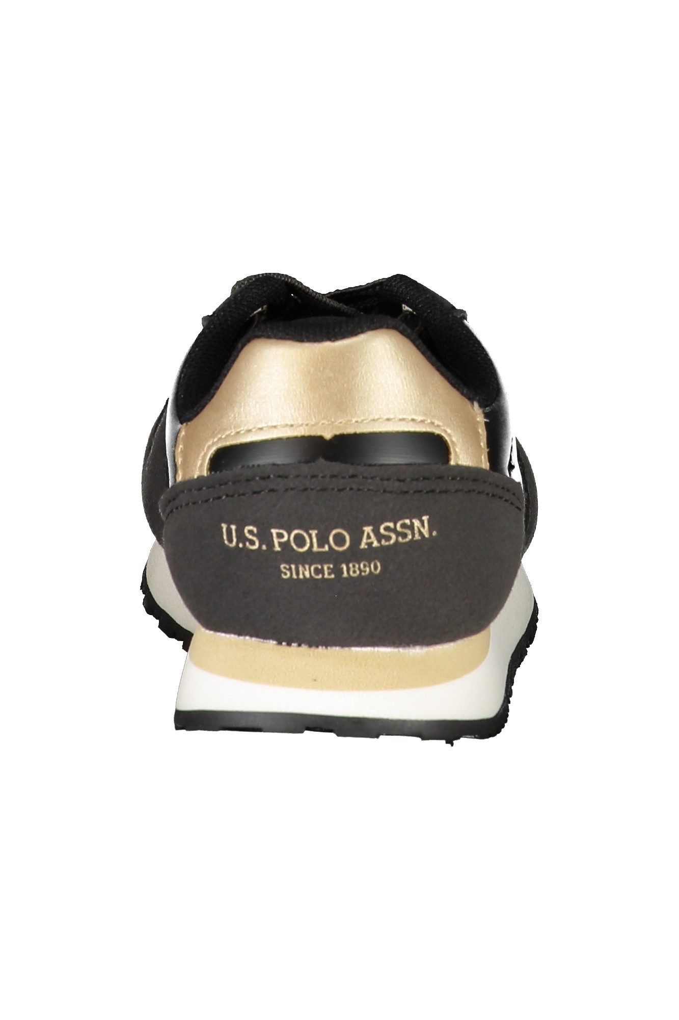U.S. Polo Sneaker Schwarze Kindersportschuhe mit Kontrastdetails und