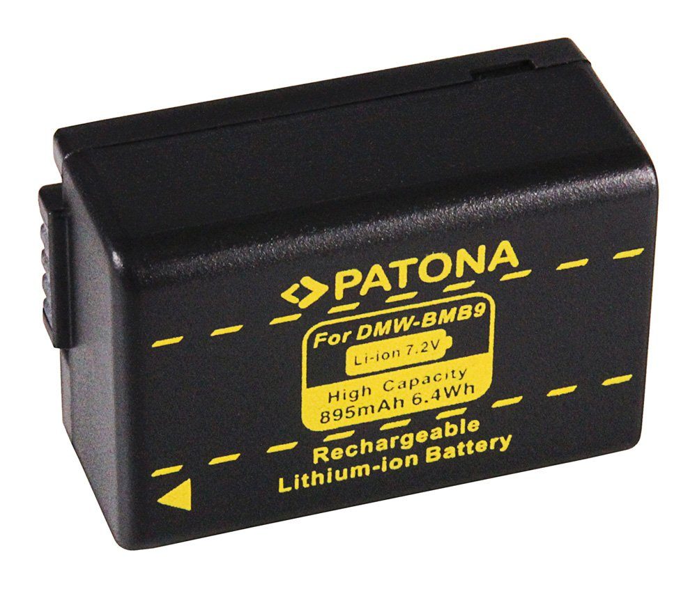 Patona 2in1 Zubehör Set für FZ72 Lumix 895 DMW-BMB9 mAh FZ82 Panasonic die Kamera-Akku