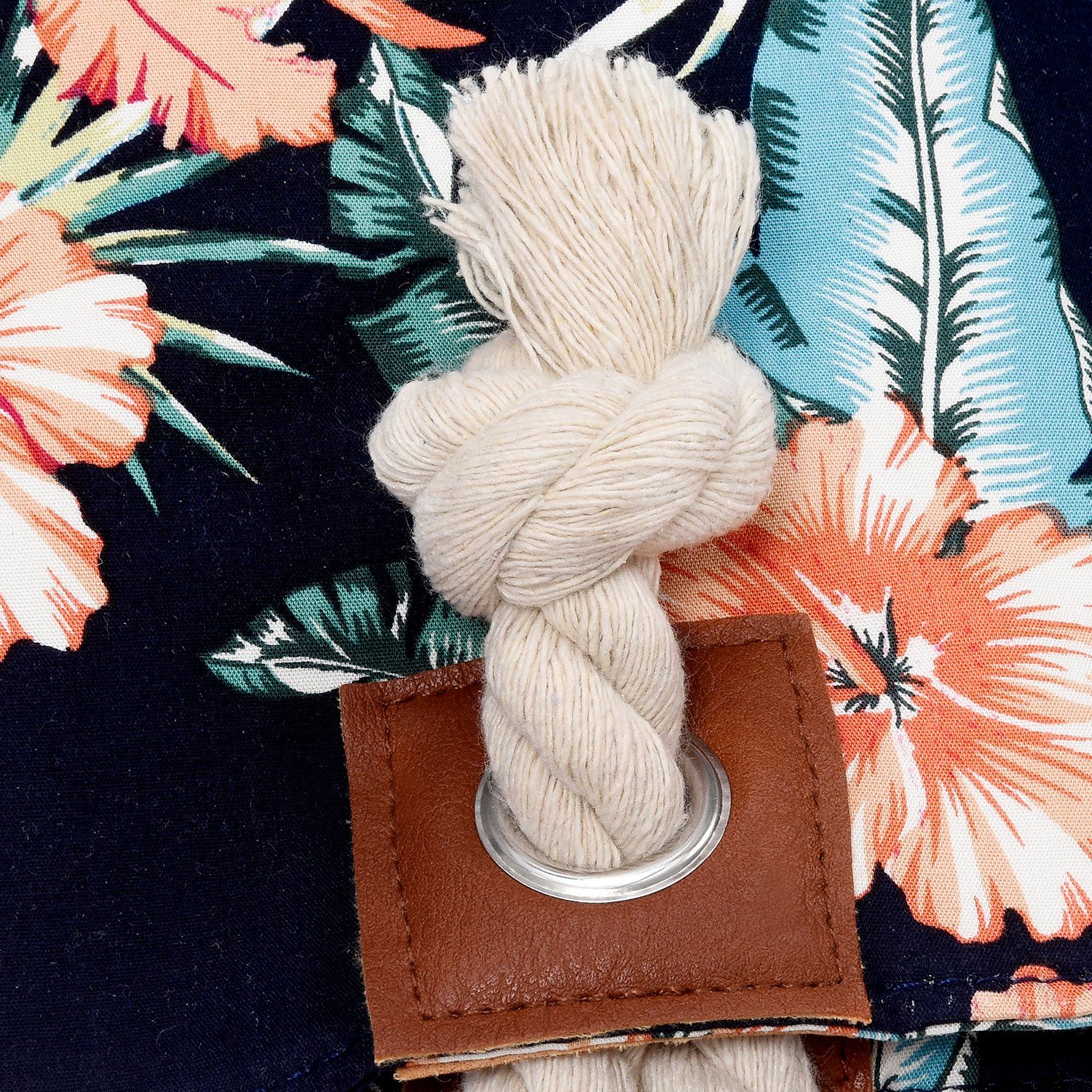 wasserabweisende kleinem Große mit DonDon Tasche Reißverschluss, (2-tlg), Beutel inkl. Flower Strandtasche, Hawaiian Shopper Strandtasche