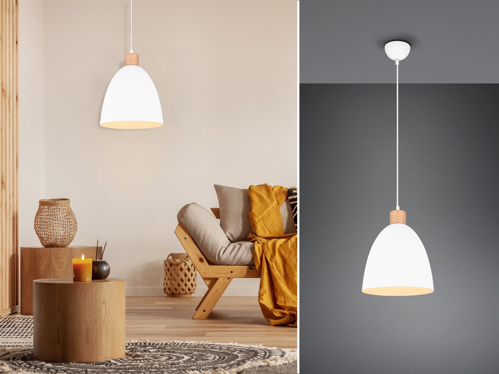 Reality Leuchten LED Pendelleuchte, Dimmfunktion, LED wechselbar, Warmweiß, günstig online kaufen