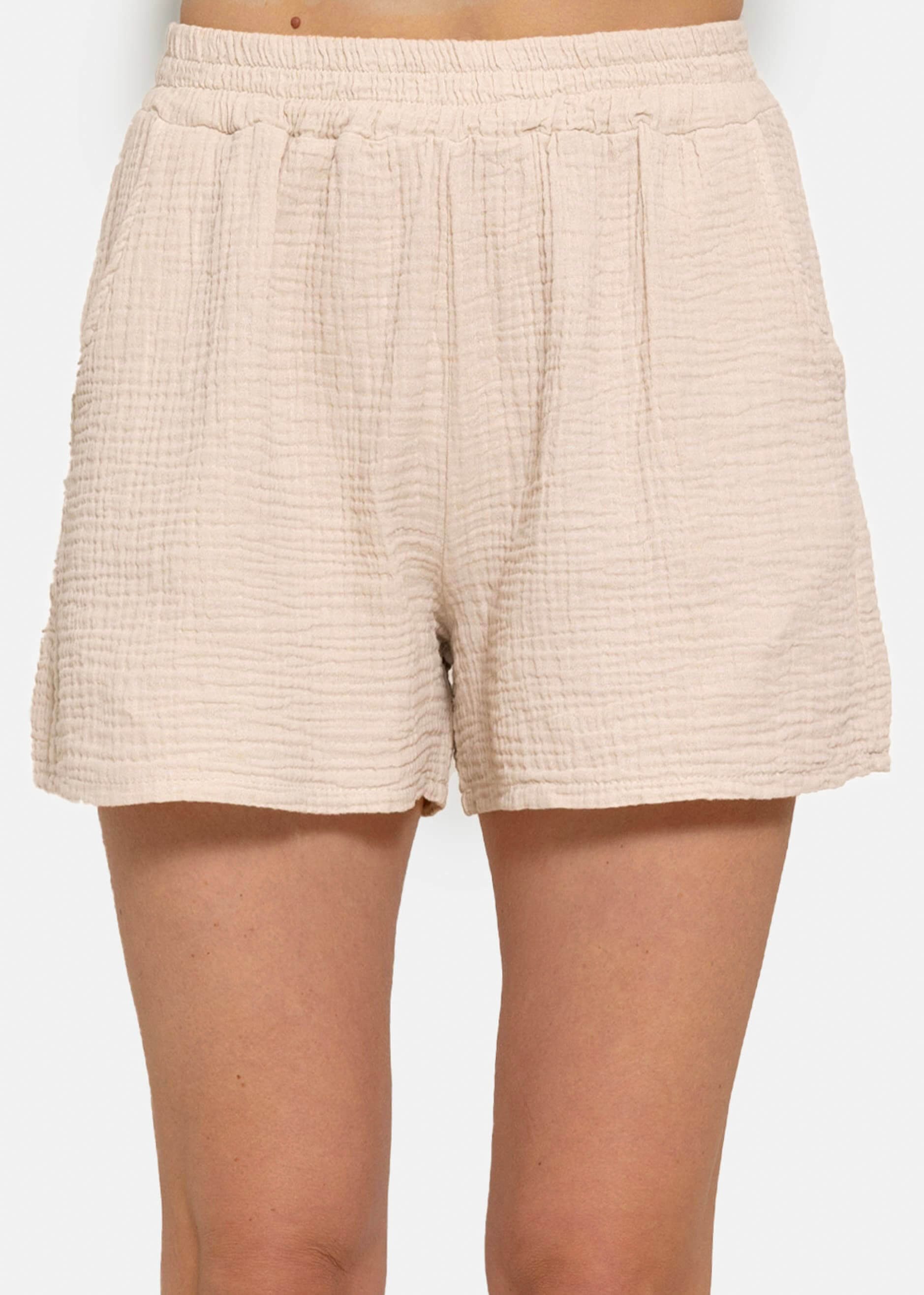 SASSYCLASSY Shorts High-Waist Musselin Shorts Damen günstig online kaufen