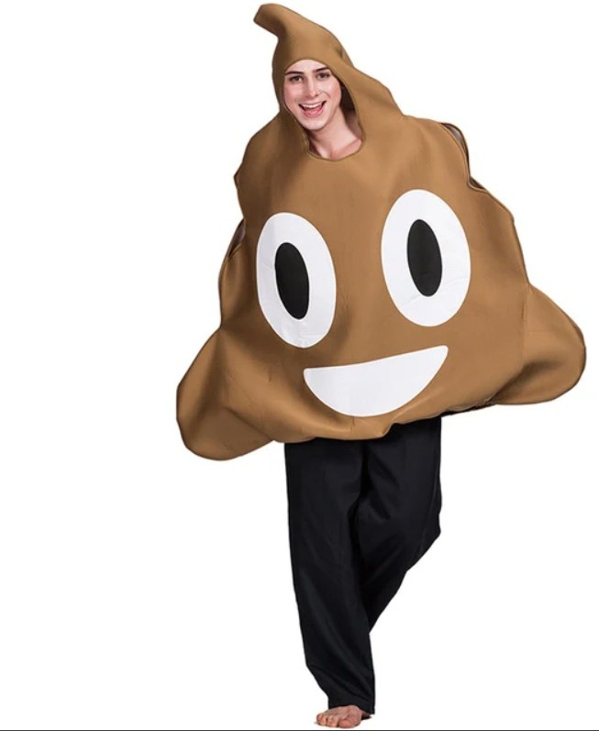 PartyFlamingo Kostüm Lustiges Emoji-Kostüm „Kackhaufen“ P o o p Erwachsene Einheitsgröße