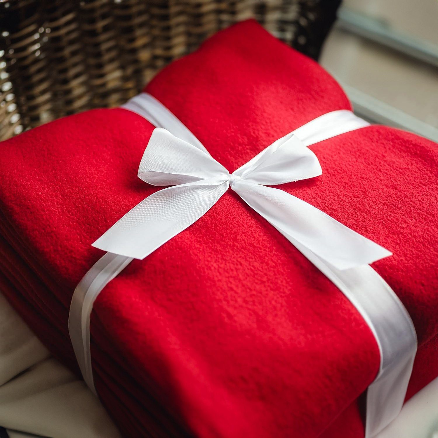 Wohndecke 3 St. G3R Oeko-Tex Polar Fleecedecken Couch rot 130x160 cm, Sofad günstig online kaufen