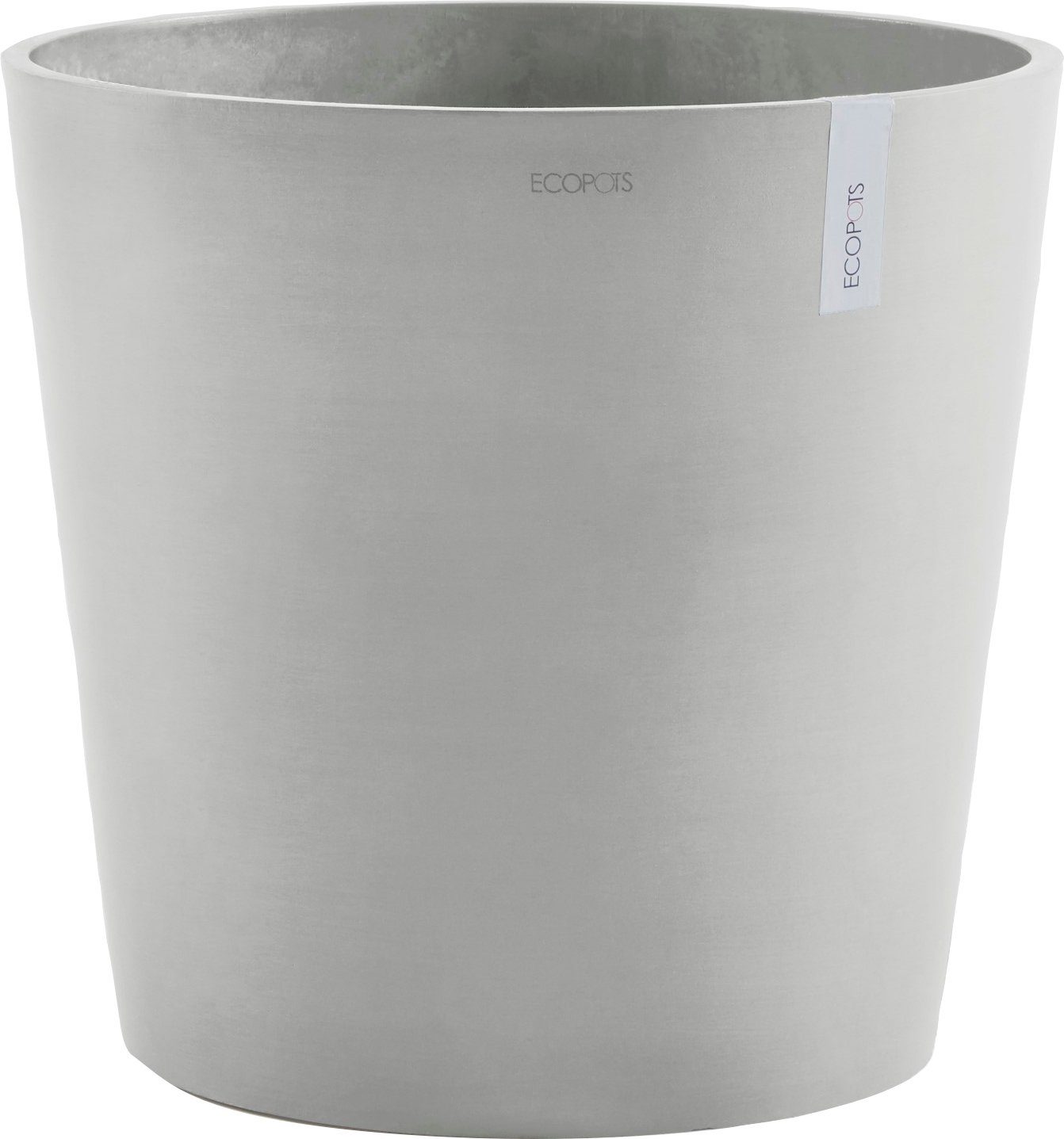 Grey, BxTxH: ECOPOTS 50x50x43,8 cm, White Blumentopf AMSTERDAM Wasserreservoir mit