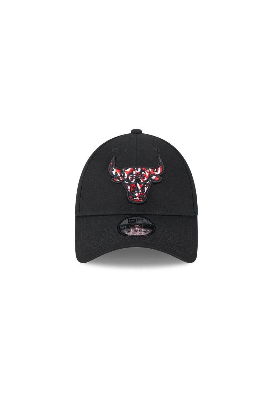 New Era Baseball Cap Chicago Bulls NBA Seasonal Infill Schwarz Verstellbare 9Forty Cap New (1-St)