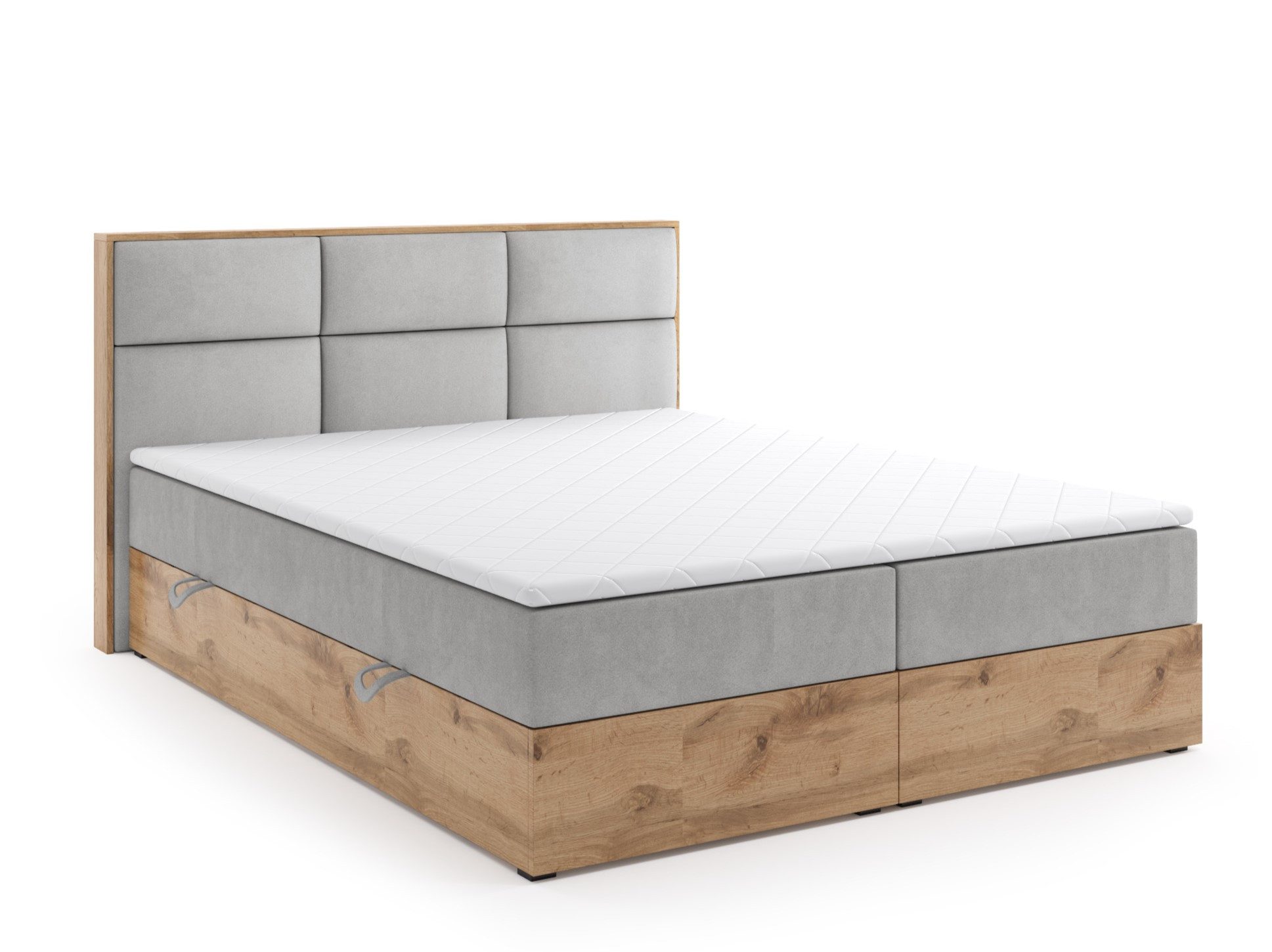 Labett Boxspringbett aus Holz im Loft-Stil günstig online kaufen