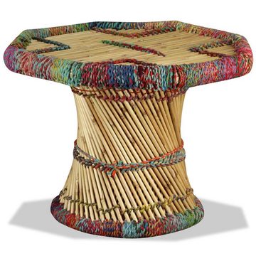 vidaXL Couchtisch Couchtisch Bambus mit Chindi-Details Mehrfarbig (1-St)