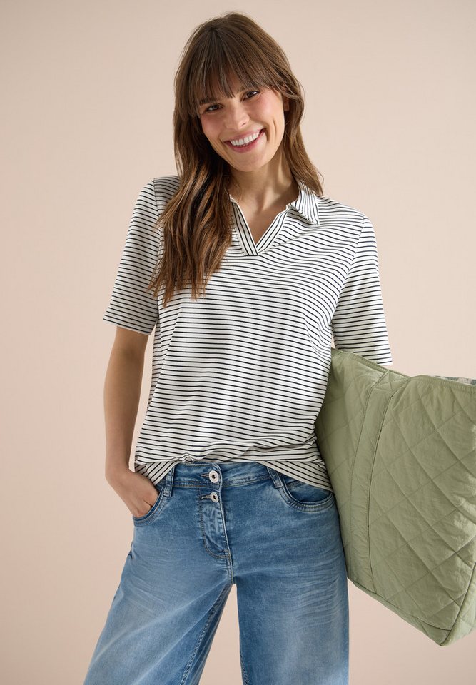 CECIL Poloshirt mit Piqué-Struktur