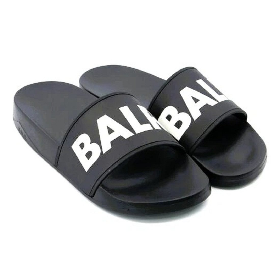 BALR. Balr. Unisex Sommer Classic Brand Slides, Schwarz Badelatschen. Badeschuh Logo