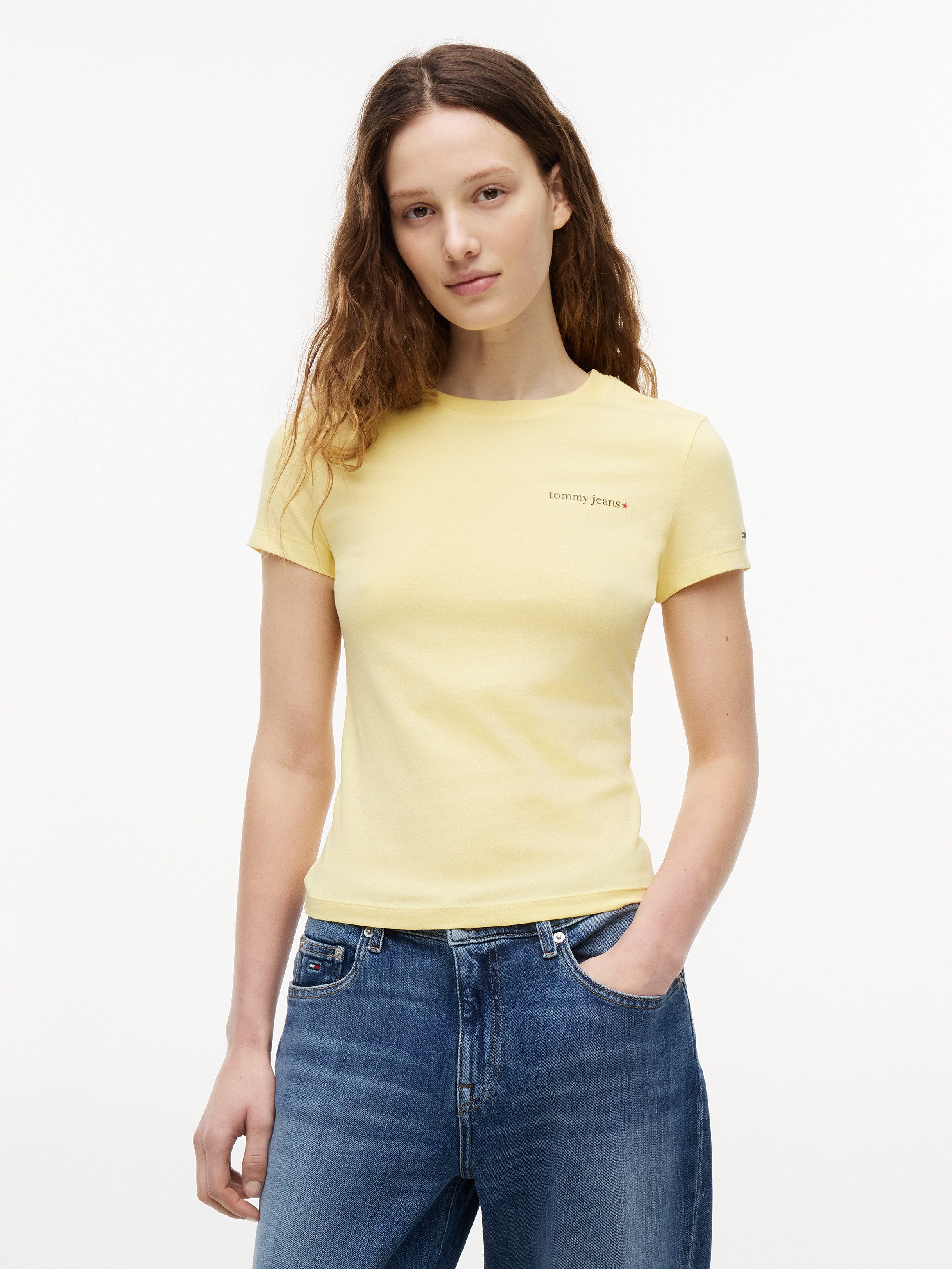Tommy Jeans T-Shirt TJW SLIM ESS LOGO 1 SS TEE EXT Baumwolle, slim fit