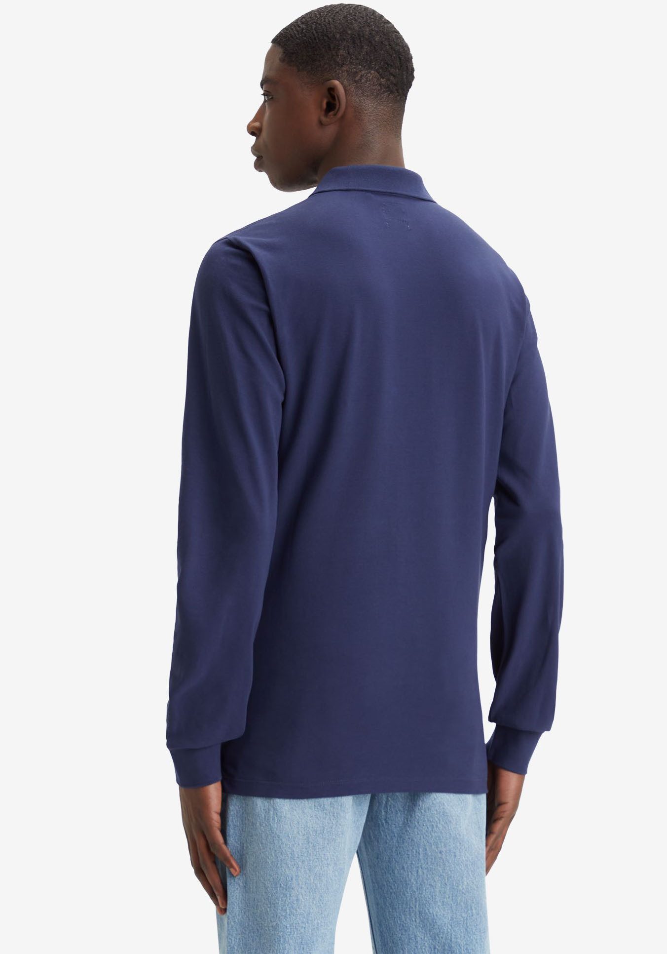 Levi's® Langarm-Poloshirt mit Logo Stickerei