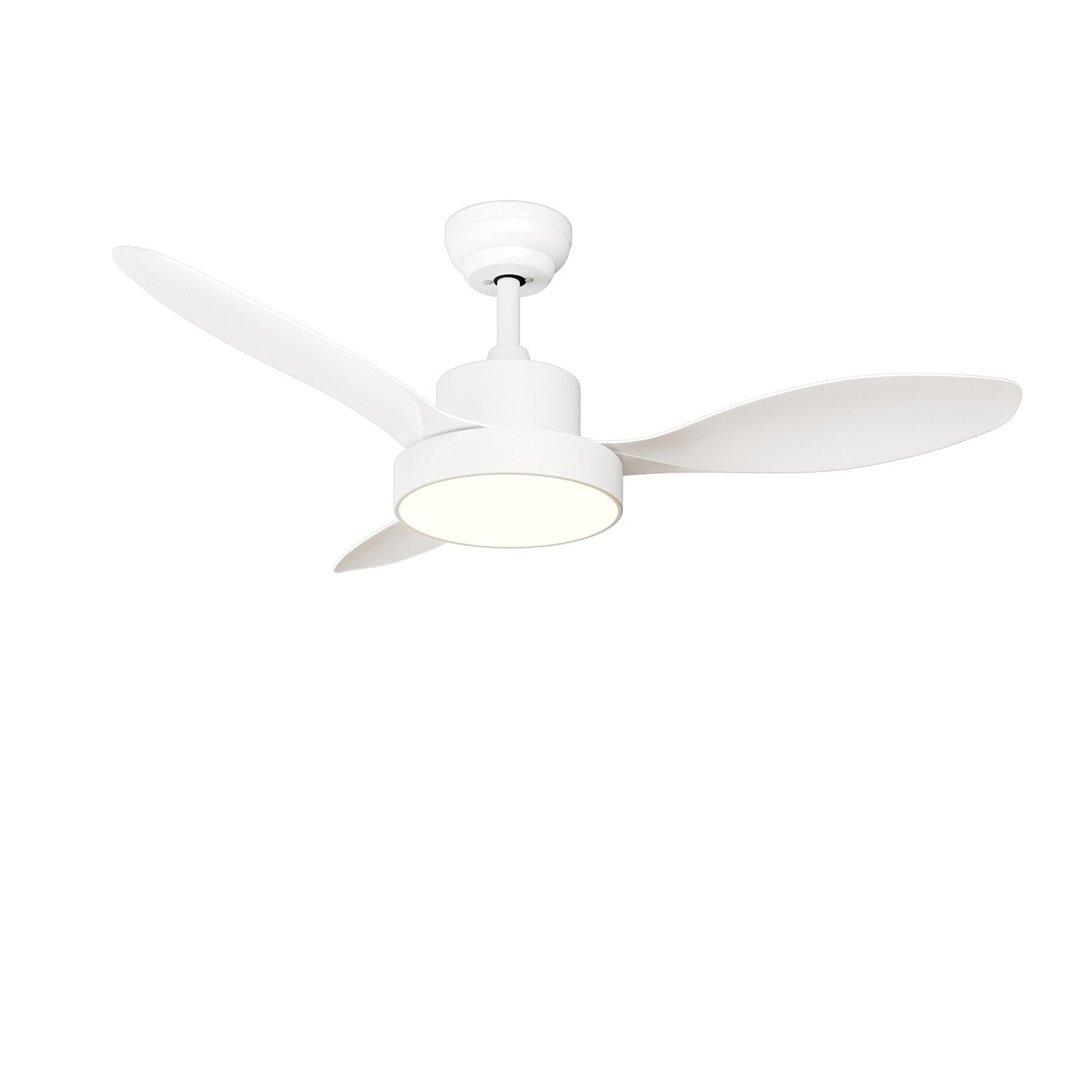 SONNI Deckenventilator Deckenventilator, LED, Ø 47 Inch, mit Licht und Fernbedienung, Weiß / Schwarz, Decken Lampe, 3 Stufen, Leuchte