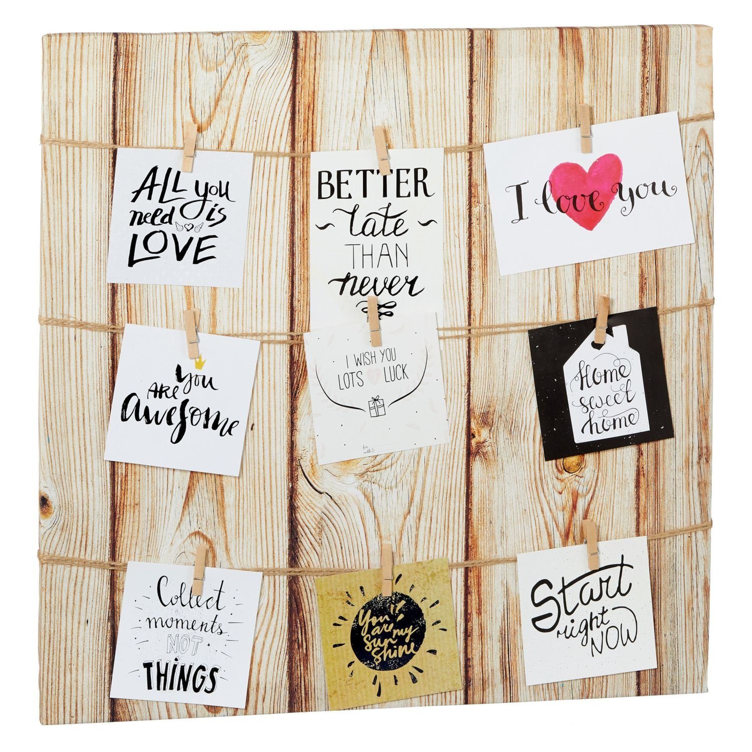 CEPEWA Рамки Рамки Holzoptik 50x50cm Memoboard Fotowand Memowand Wandbild Bi