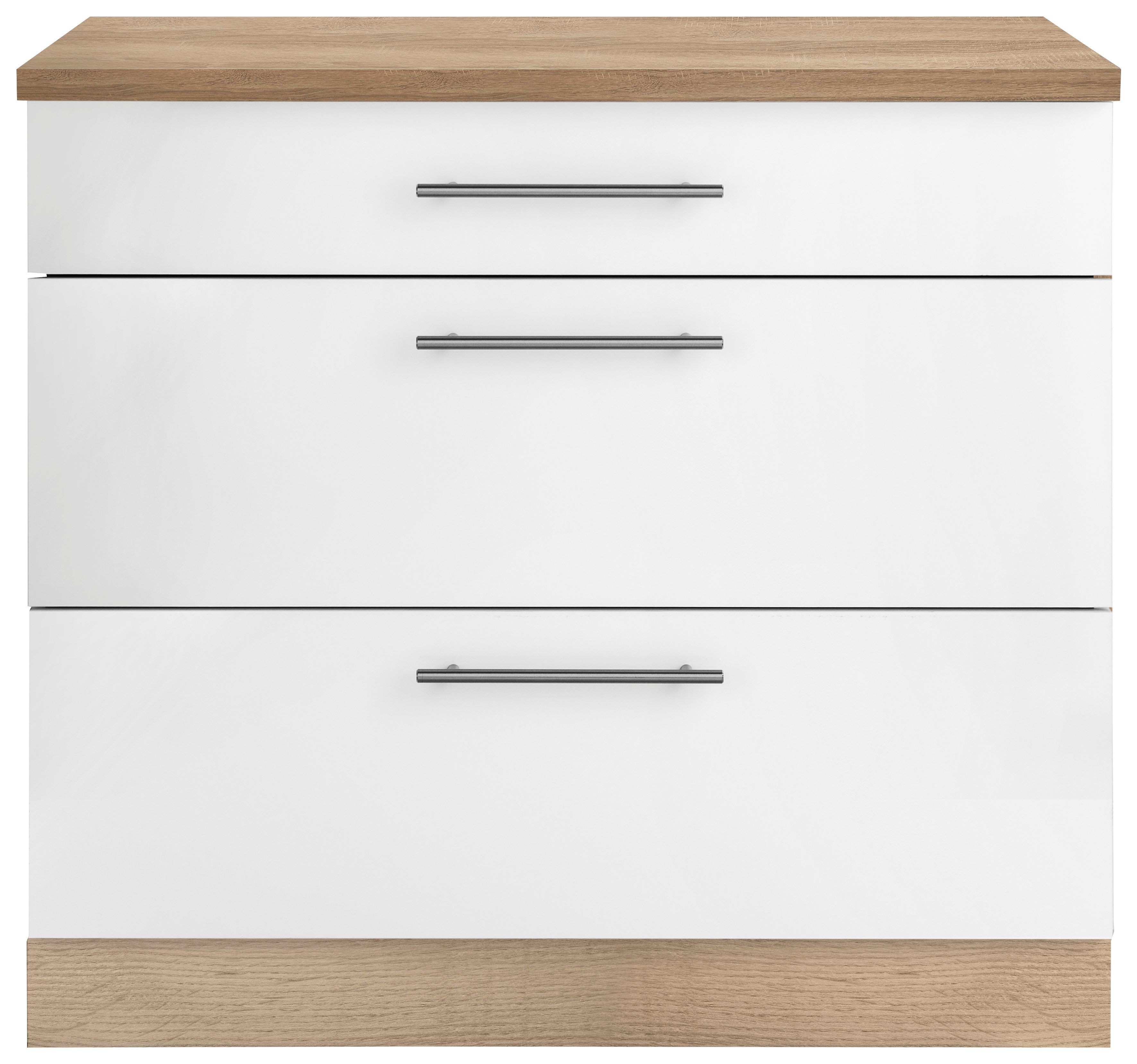 wiho Küchen Unterschrank Cali 90 cm breit, mit 2 großen Auszügen
