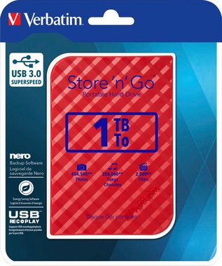 Verbatim Store 'n' Go USB 3.0 externe HDD-Festplatte (1 TB)