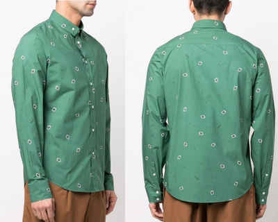KENZO Langarmhemd KENZO Shirt Bandana Print Button-Down Hemd T-shirt Button-Down Icon He