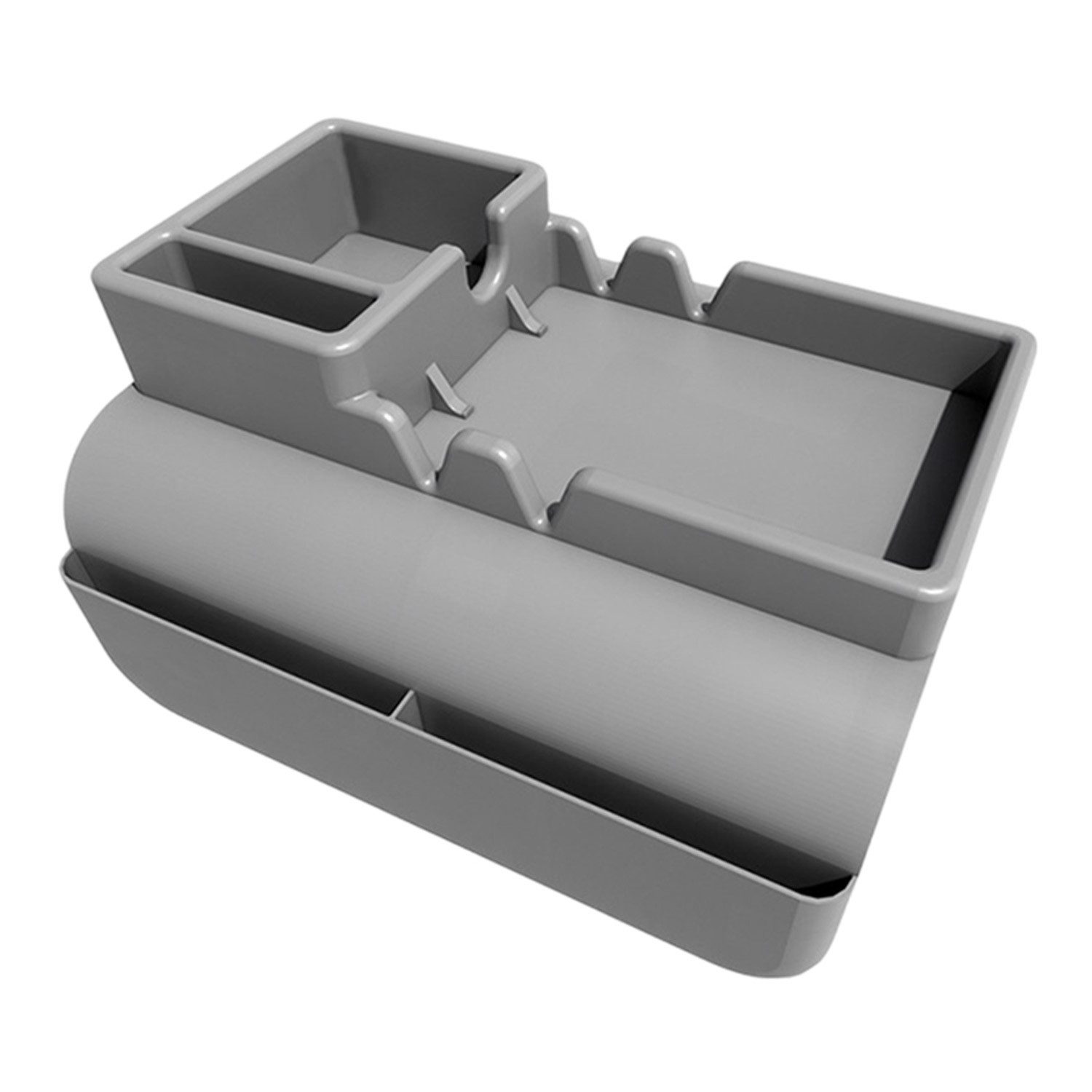 Refttenw Tablett Sofatablett Armlehne mit Getränkehalter,Anti-Rutsch Sofa Tablett, mit Zwei Seitentaschen und Telefonhalterung