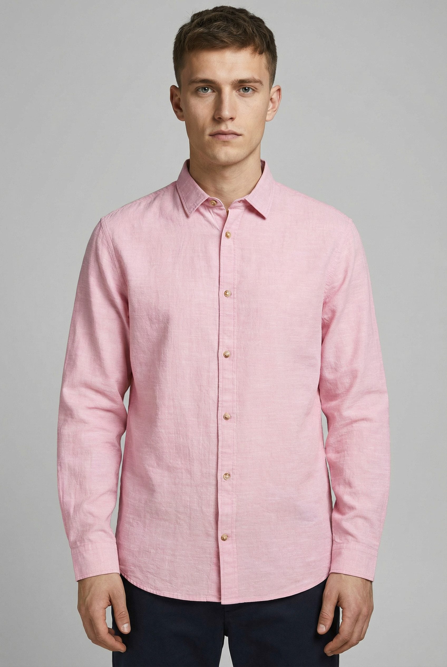 Jack & Jones Langarmhemd JJESUMMER LINEN BLEND SHIRT L/S SN Baumwollmischun günstig online kaufen