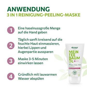 alkmene Körperpeeling 2x 3in1 Reinigung Peeling Maske 150 ml, Pickel Reduktion 91% bestätigt, 2-tlg.