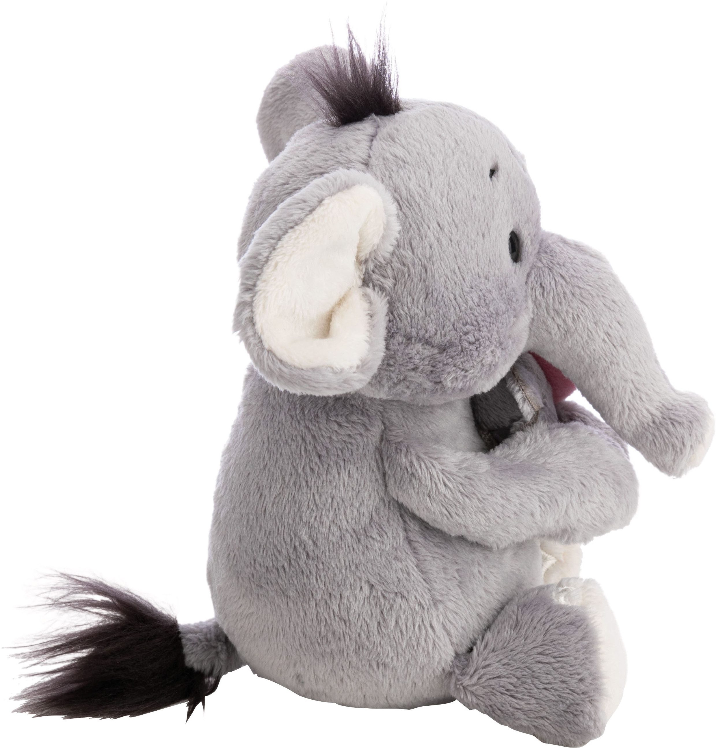 Nici Kuscheltier Little & Me, Elefant 20 cm mit Kind 6 cm, 2in1: Kuscheltier Mama mit Kuscheltier Baby