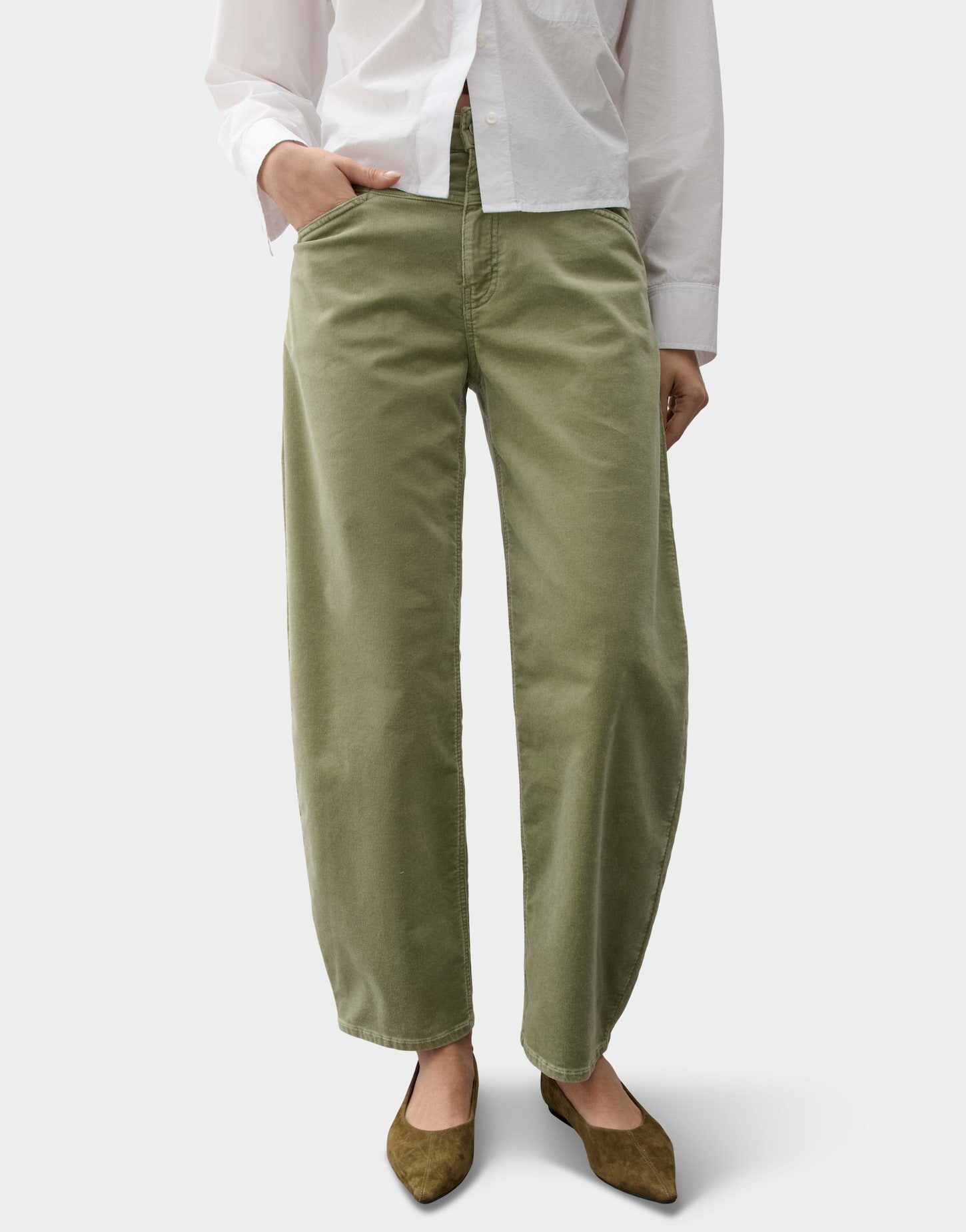 OPUS PANTS Relax-fit-Jeans MARI COSMO Barrel Jeans aus Feincord Mid Rise Vielseitig kombinierbar für Looks