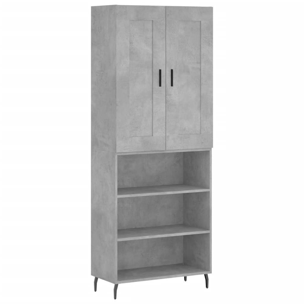 vidaXL Highboard Highboard Betongrau 69,5x34x180 cm günstig online kaufen