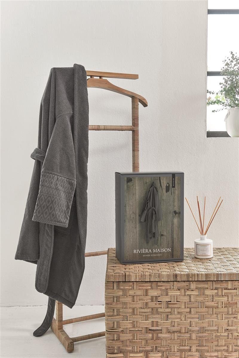 Grau Frottee Morgenmantel XS Rivièra Grey Damen Cotton, Xs Beyond Bademantel, 100% Bademantel 1 terry, und 450 GSM Maison Herren Bademantel