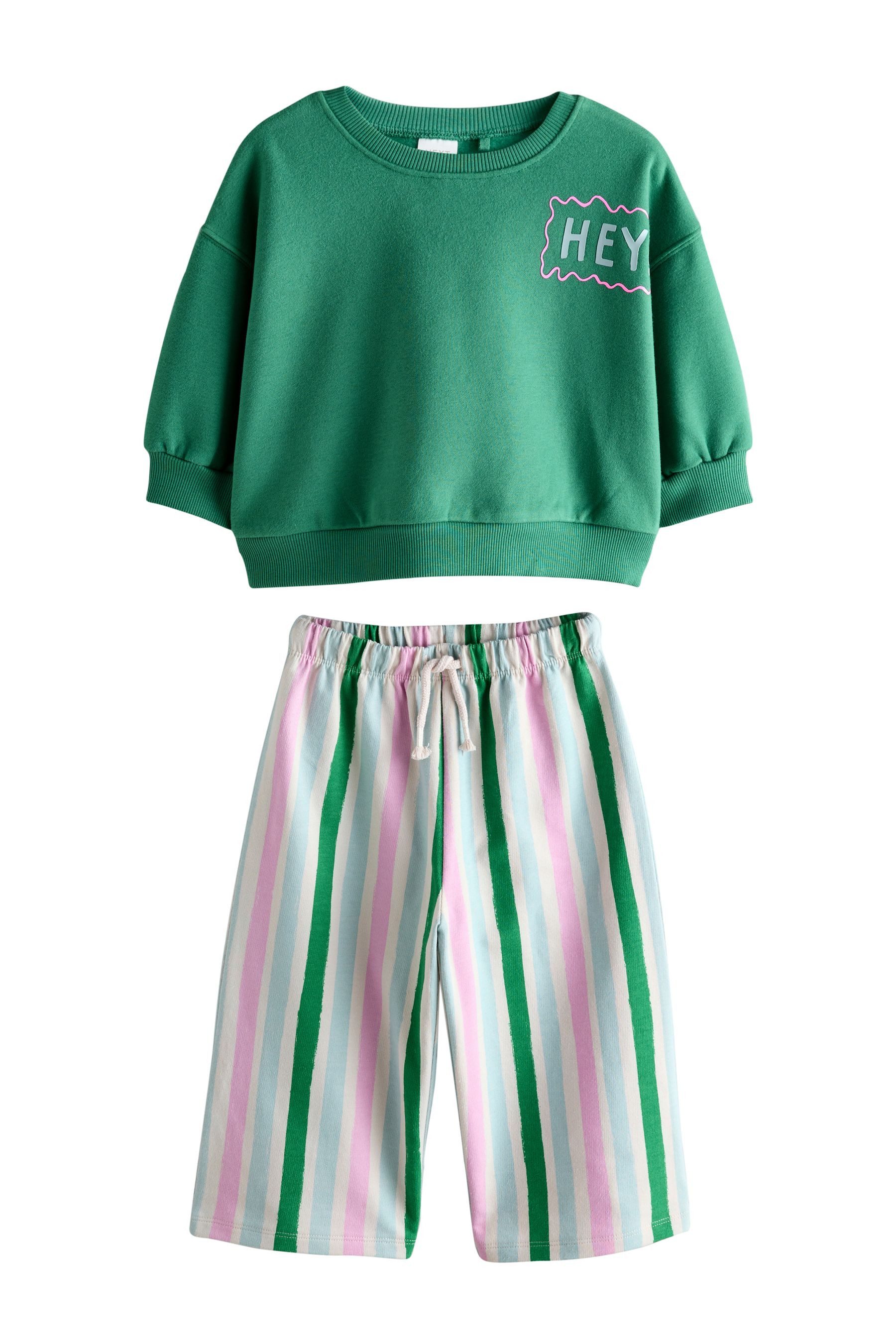 Next Top & Hose Oberteil und Hose mit weitem Bein im Set, 2er-Pack (4-tlg)