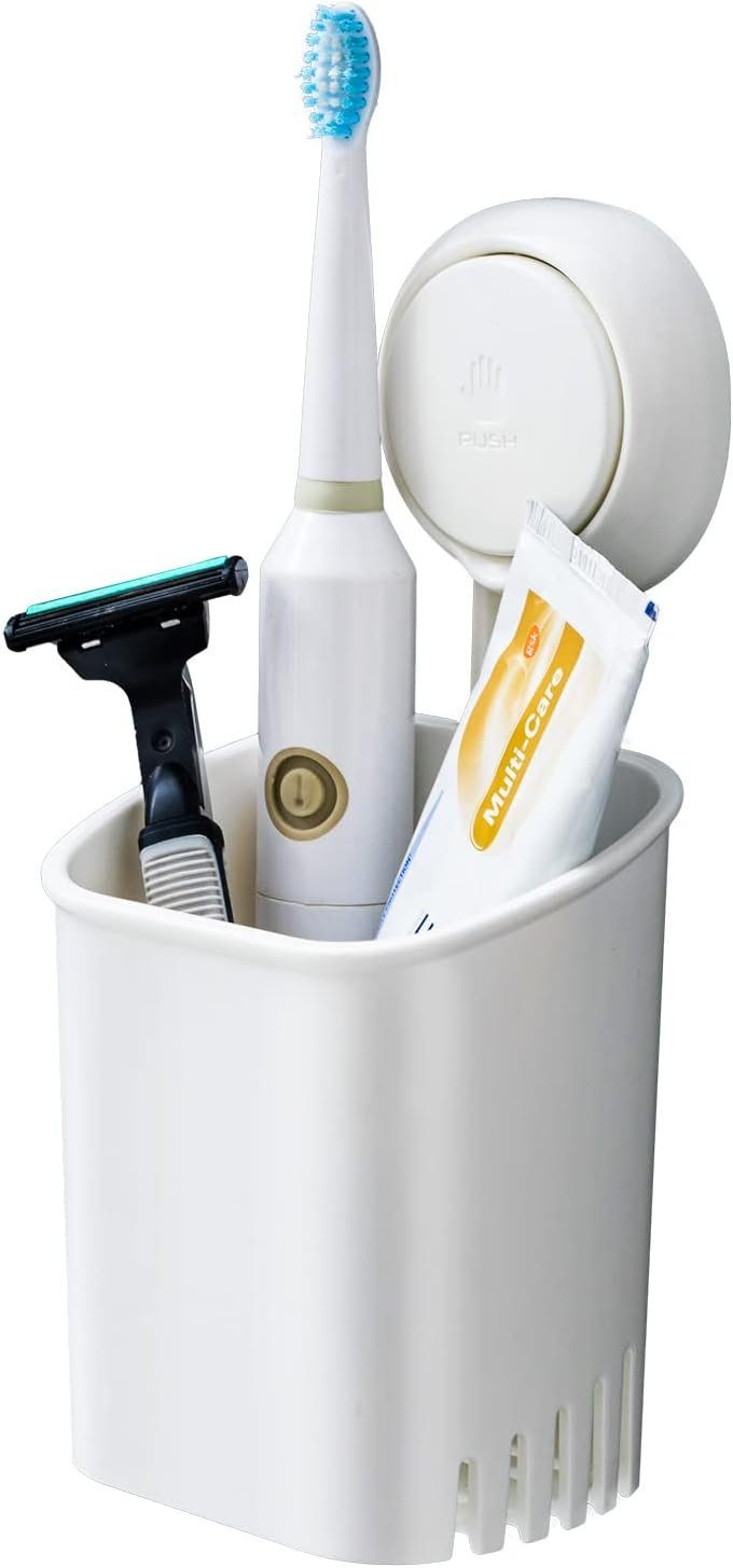 Haiaveng Zahnbürstenhalter Saugnapf Zahnbürstenhalter ohne Bohren,1 Stück, einfach abnehmbar und wiederverwendbar, für Küche und Bad geeignet.