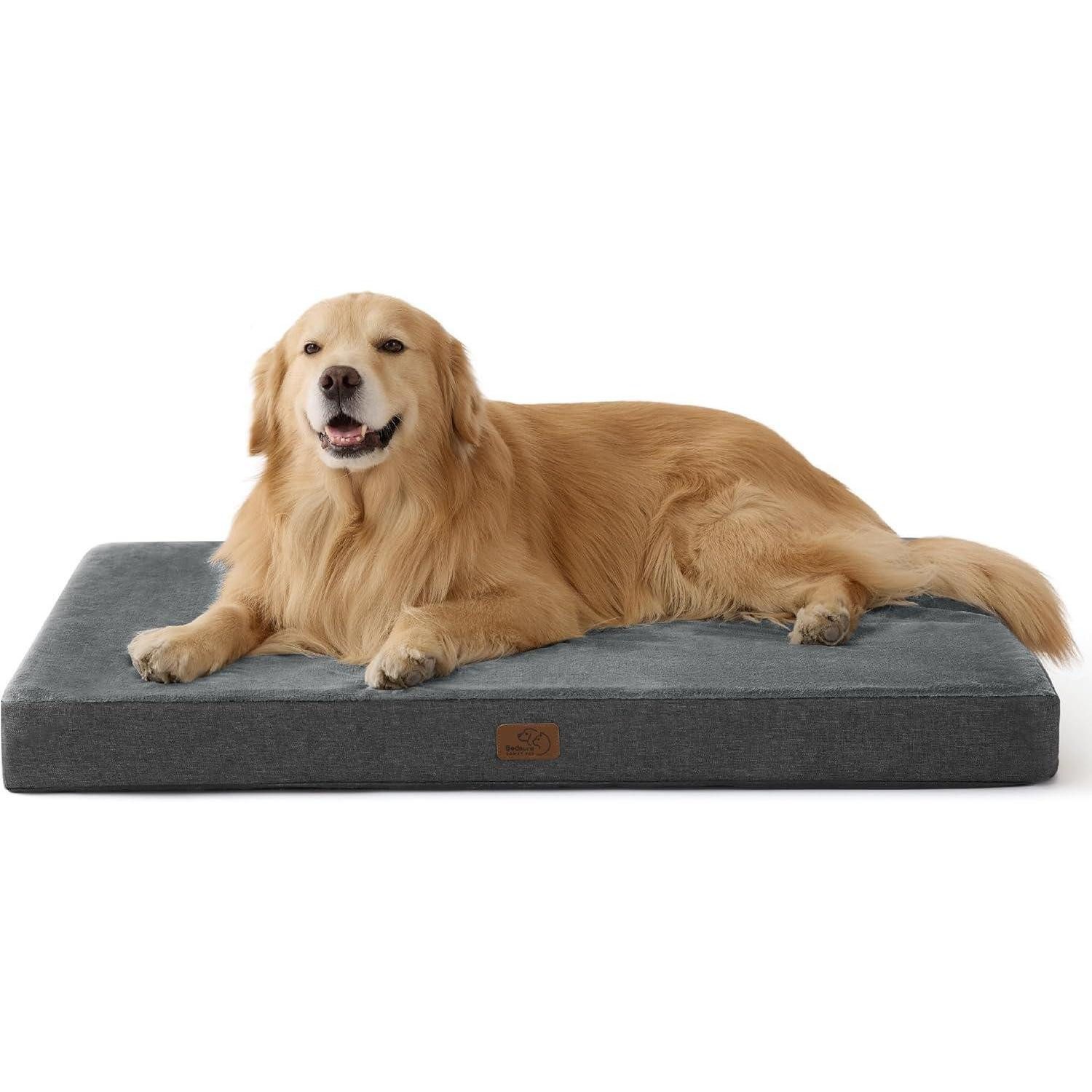Hundebett Hundekissen orthopädisch 104x74x9cm L 104 x B 74 x H 9 cm Dunkelgrau