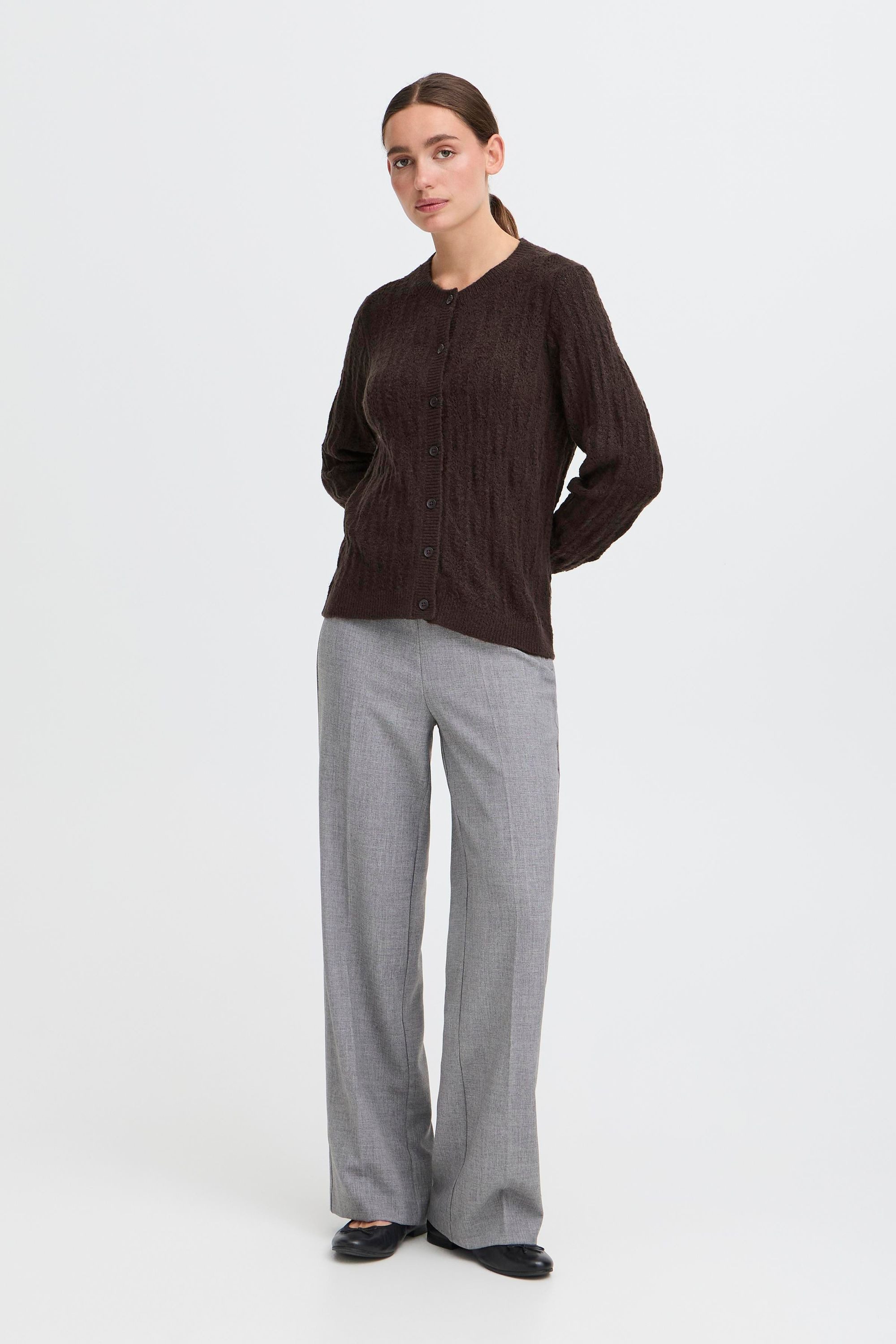 OXMO Strickjacke OXSinva Süßer Cardigan mit Strickmuster