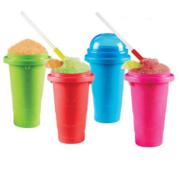 Chillfactor Slush Maker Slushy Eisbecher 4 Stk 240ml Eis Maschine Slush EIs Maker Slusheis, Silikon, (Chillfactor Slushy Eis Becher, 4-tlg., Chillfactor Slushy Eis Becher), Slush Becher Eisbecher Eis selber machen Slushbereiter, Eisbereiter