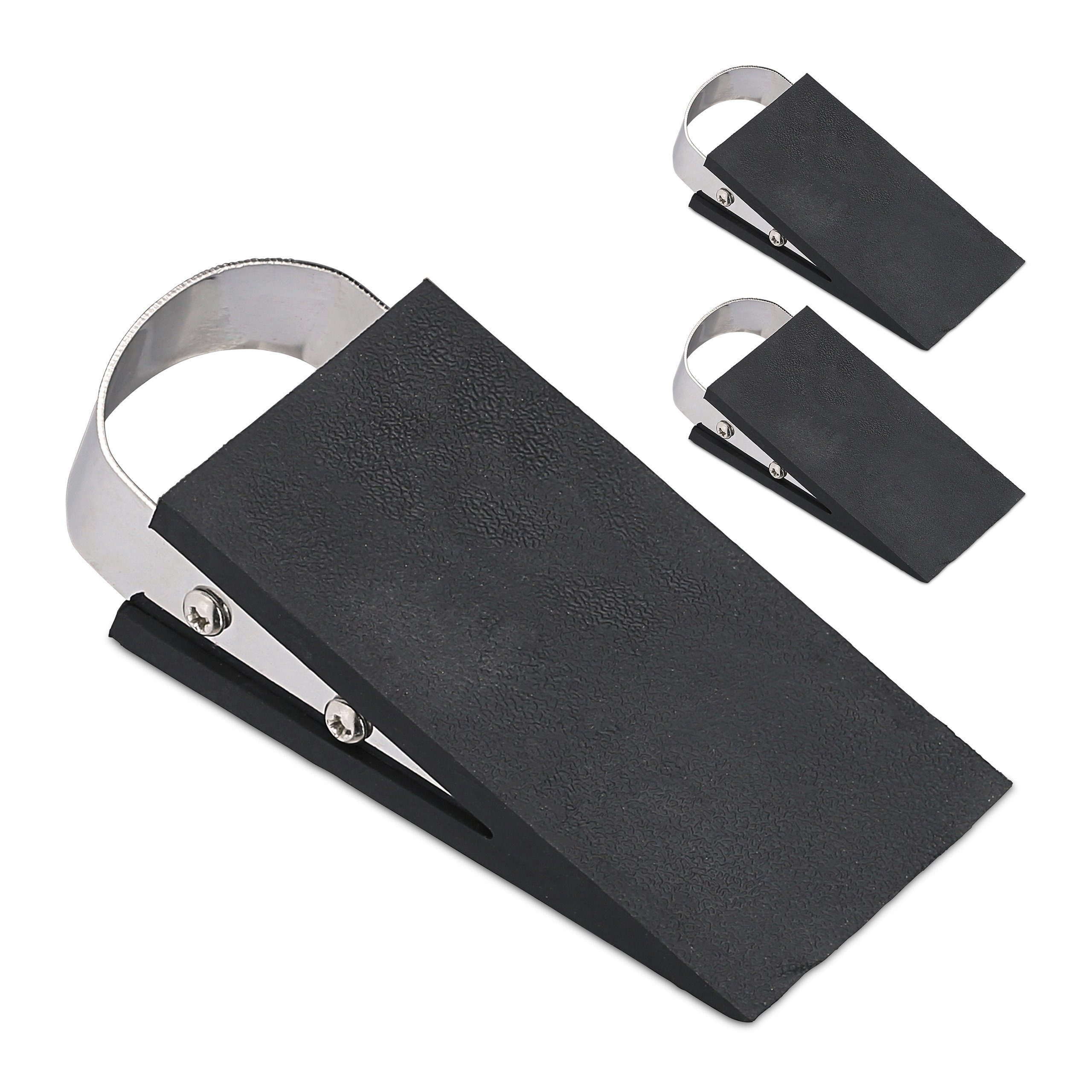 relaxdays Türstopper 3er Set Türkeil Gummi günstig online kaufen