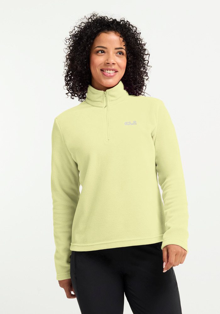 Jack Wolfskin Stehkragenpullover TAUNUS 100 HZ W Fleecepullover, Halfzip-Reißverschluss, Stehkragen
